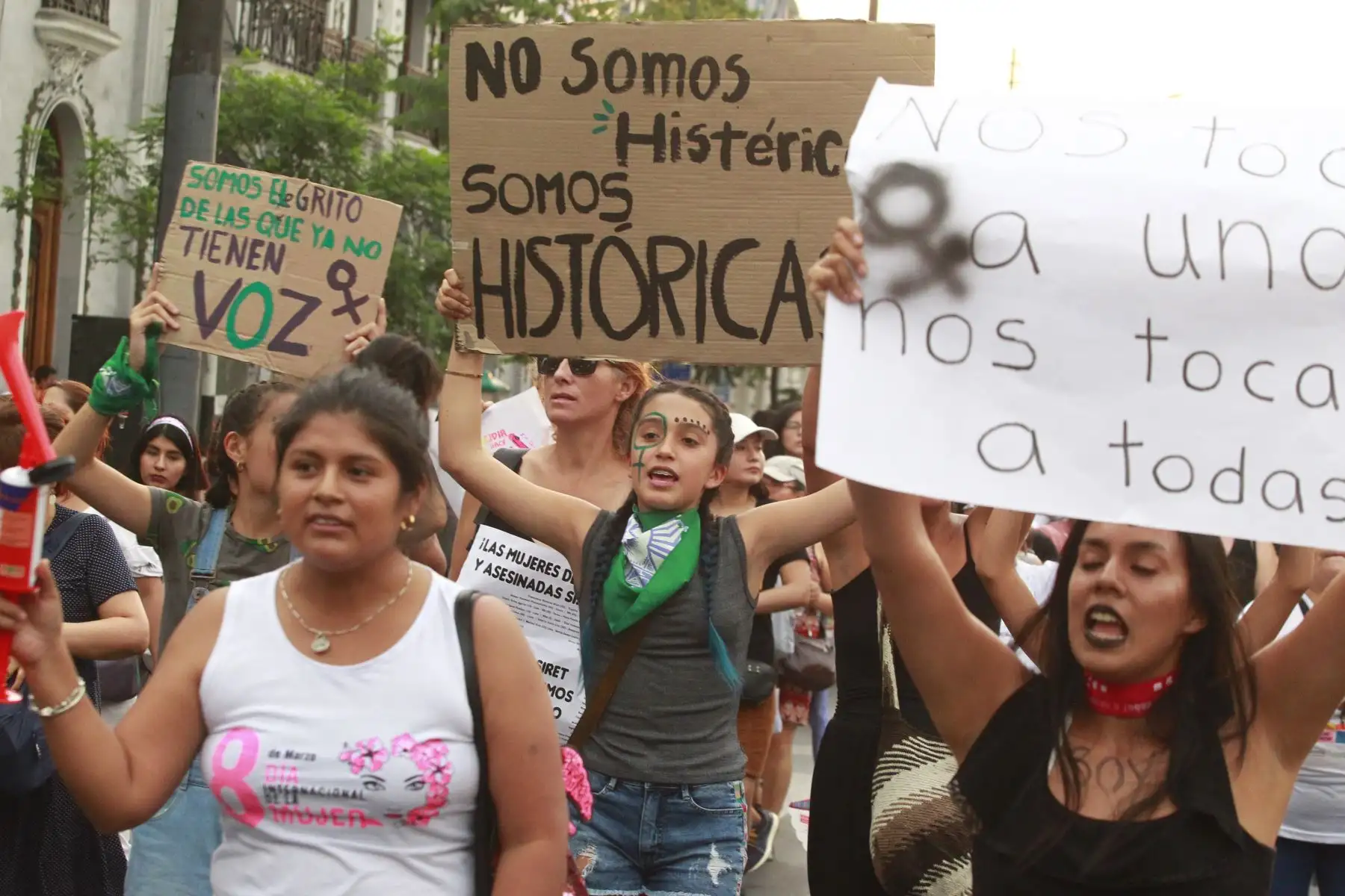 Marcha por el Día Internacional de la Mujer, bajo el lema “Todas x Justicia”, en el Centro de Lima. Foto: ANDINA/Eddy Ramos.