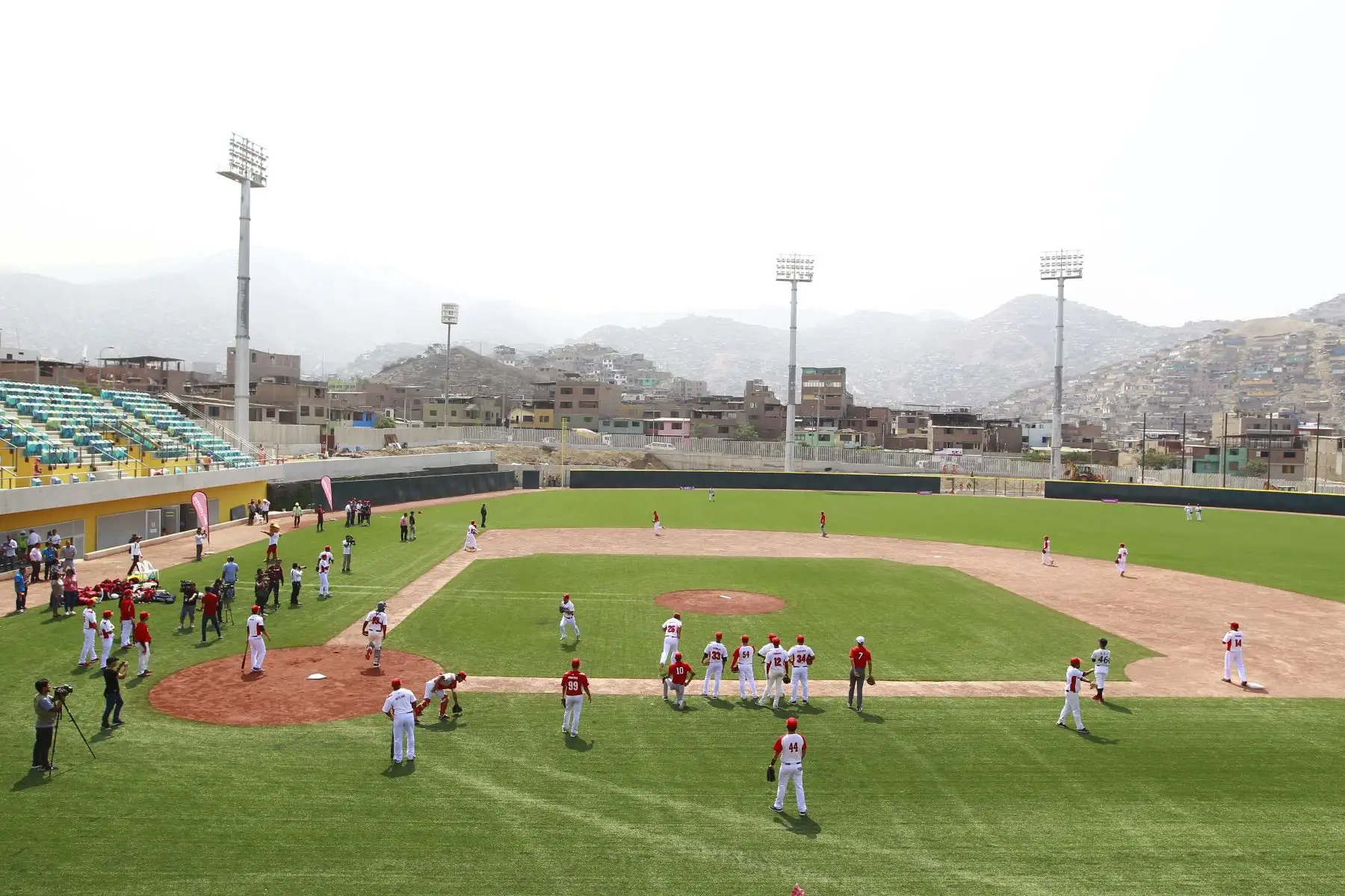 Estadio de Beisbol , ubicado en el Complejo Deportivo Villa María del Triunfo, cuenta con un campo oficial de competencias de alta calidad, vestuarios, y tribuna para 3,000 personas y será utilizado el los Panamericanos 2019.Foto: ANDINA/Eddy Ramos