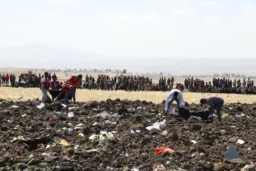 Accidente de avión de Ethiopian Airlines. AFP