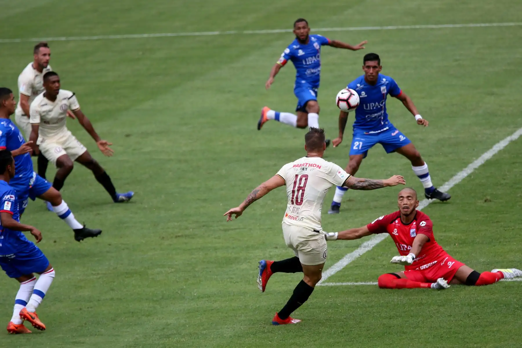Partido de la cuarta jornada del Torneo Apertura de la Liga 1, entre Universitario de Deportes vs Carlos A. Manucci en el estadio Monumental. Foto:ANDINA/ Jhony Laurente