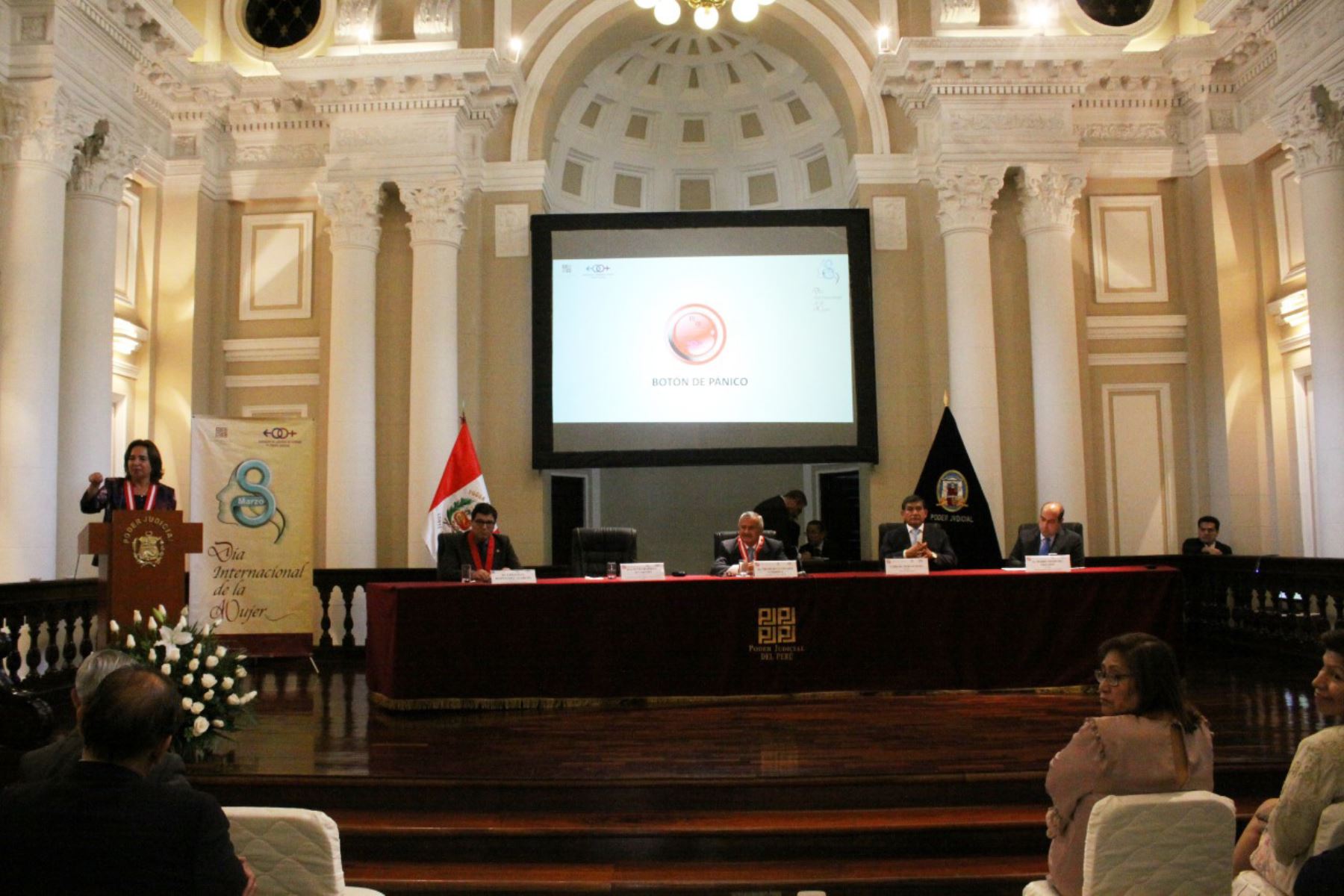 Presentación de aplicativo Botón de Pánico del Poder Judicial. Foto: Andina/Difusión