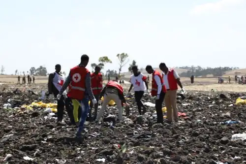 Accidente de avión de Ethiopian Airlines. AFP