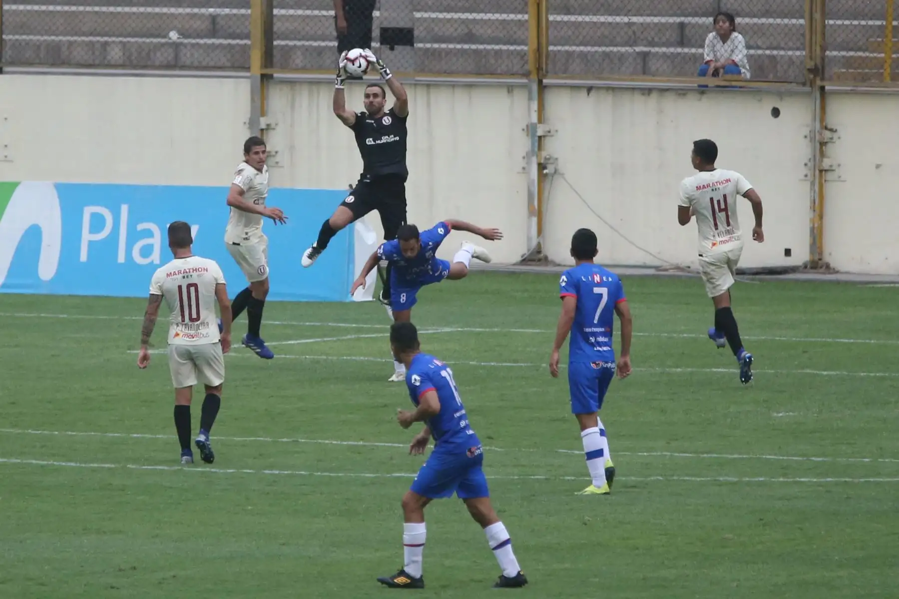 Partido de la cuarta jornada del Torneo Apertura de la Liga 1, entre Universitario de Deportes vs Carlos A. Manucci en el estadio Monumental. Foto:ANDINA/ Jhony Laurente