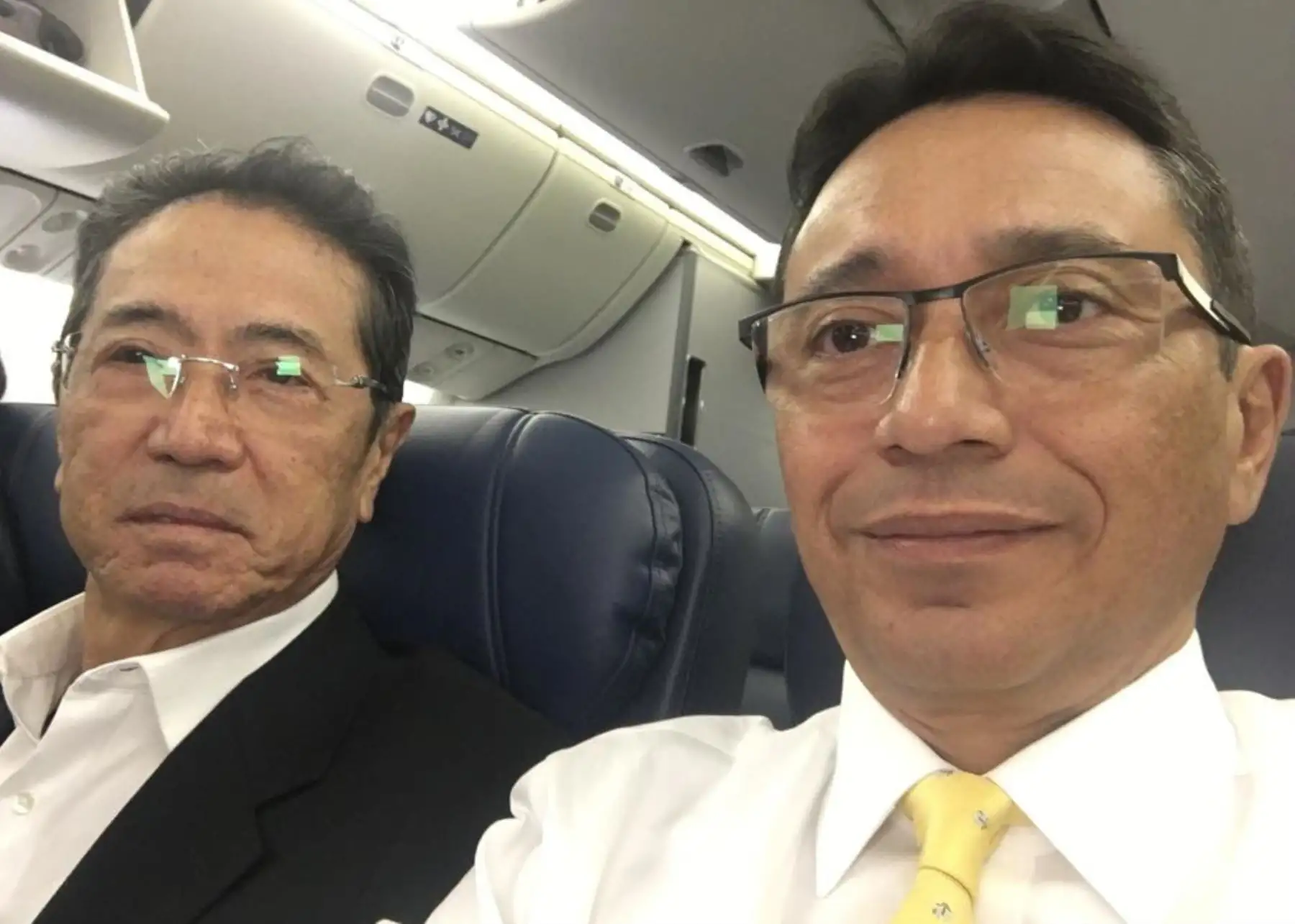 Jaime Yoshiyama y su abogado Humberto Abanto.