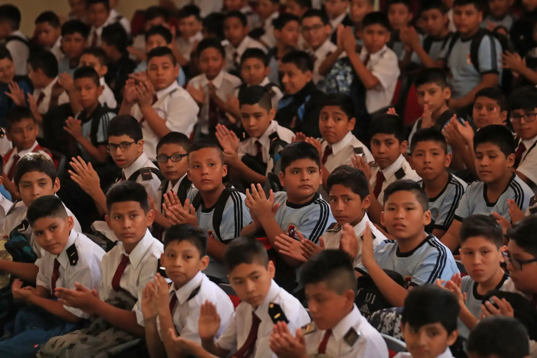 Inicio del año escolar 2019 en el Colegio Nuestra Señora de Guadalupe. Foto: ANDINA/Carlos Lezama