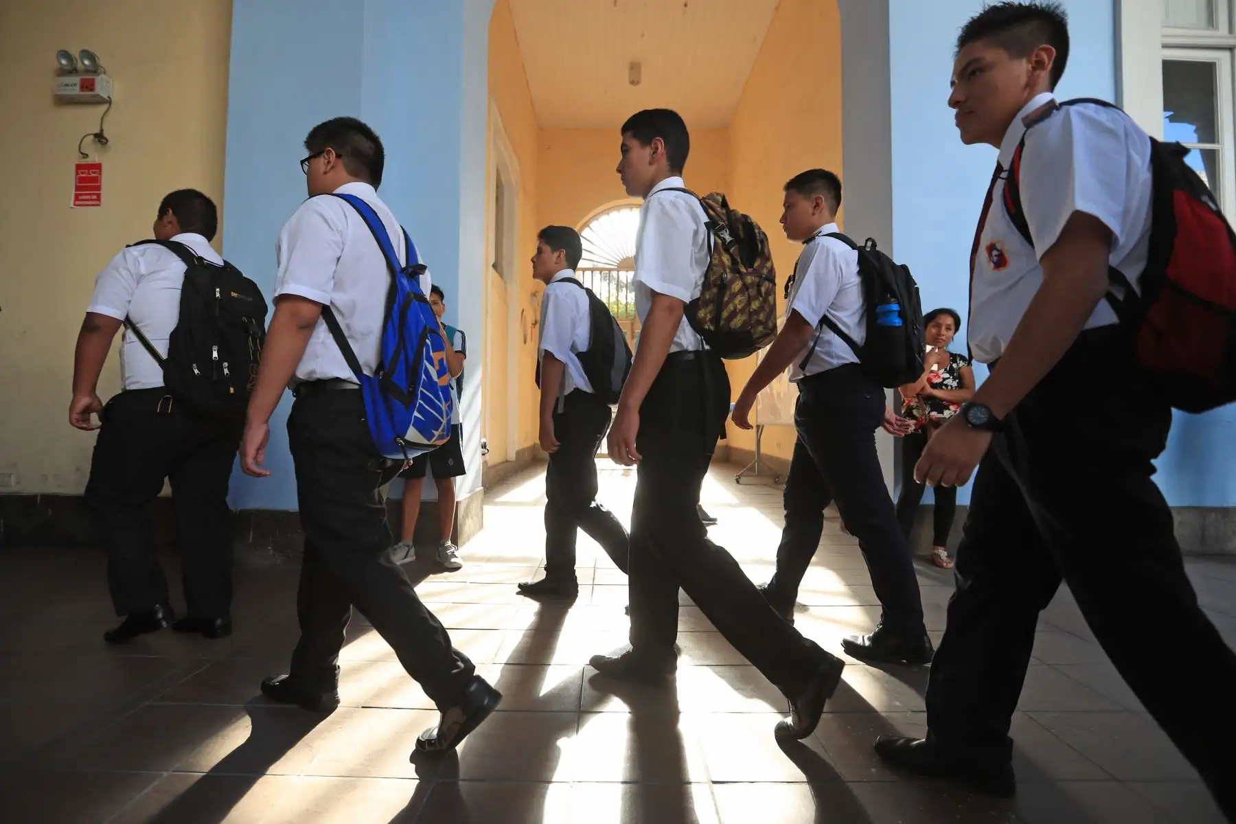 Inicio del año escolar 2019 en el Colegio Nuestra Señora de Guadalupe. Foto: ANDINA/Carlos Lezama