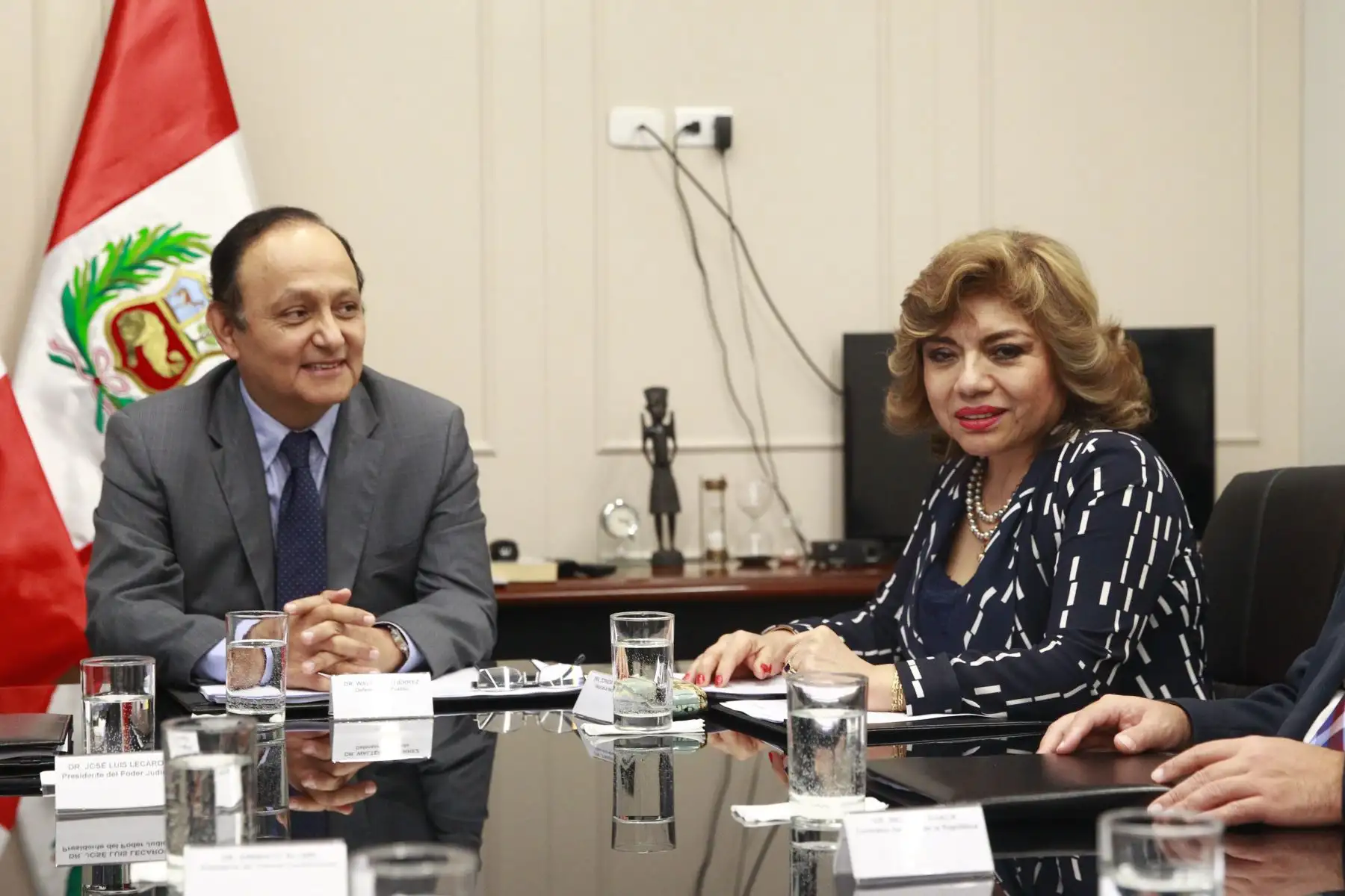 El Defensor del Pueblo, Walter Gutiérrez y la Fiscal de la Nación, Zoraida Avalos participan en  la instalación de la Comisión Especial  de la Junta Nacional de Justicia. Foto: ANDINA/Eddy Ramos