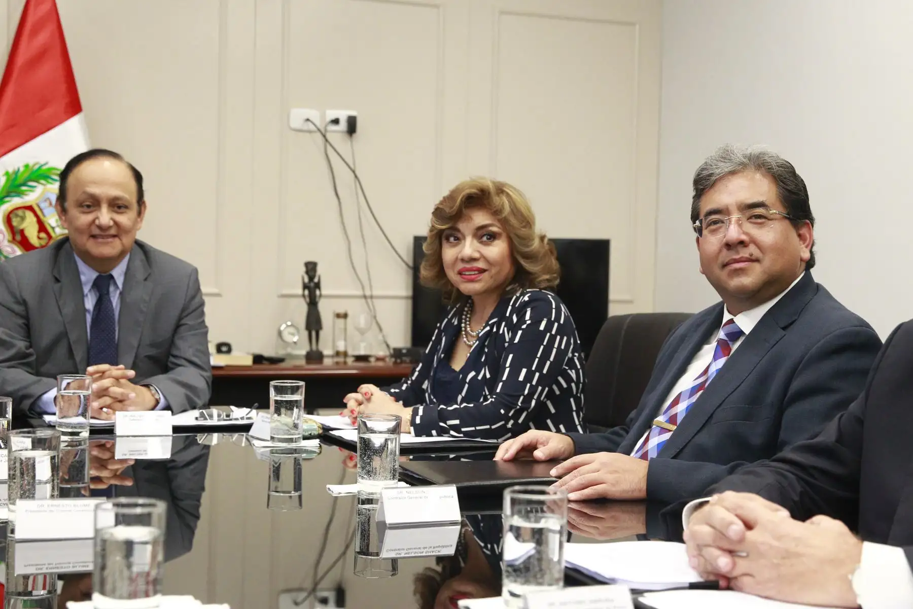 El Defensor del Pueblo, Walter Gutiérrez,; la Fiscal de la Nación, Zoraida Avalos y el Contralor Nacional de la República, Nelson Shack participan en  la instalación de la Comisión Especial  de la Junta Nacional de Justicia. Foto: ANDINA/Eddy Ramos