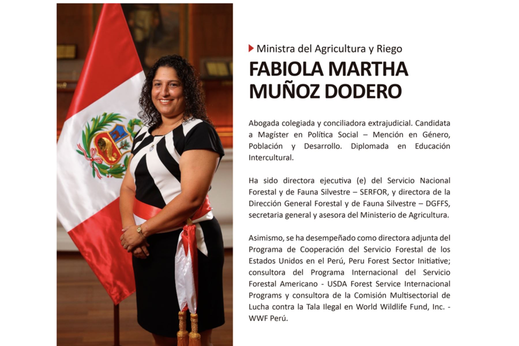 Fabiola Muñoz, nueva ministra de Agricultura
