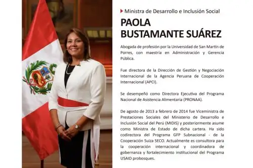 Paola Bustamante Suárez es la flamante ministra de Desarrollo e Inclusión Social. Foto: ANDINA/Prensa Presidencia