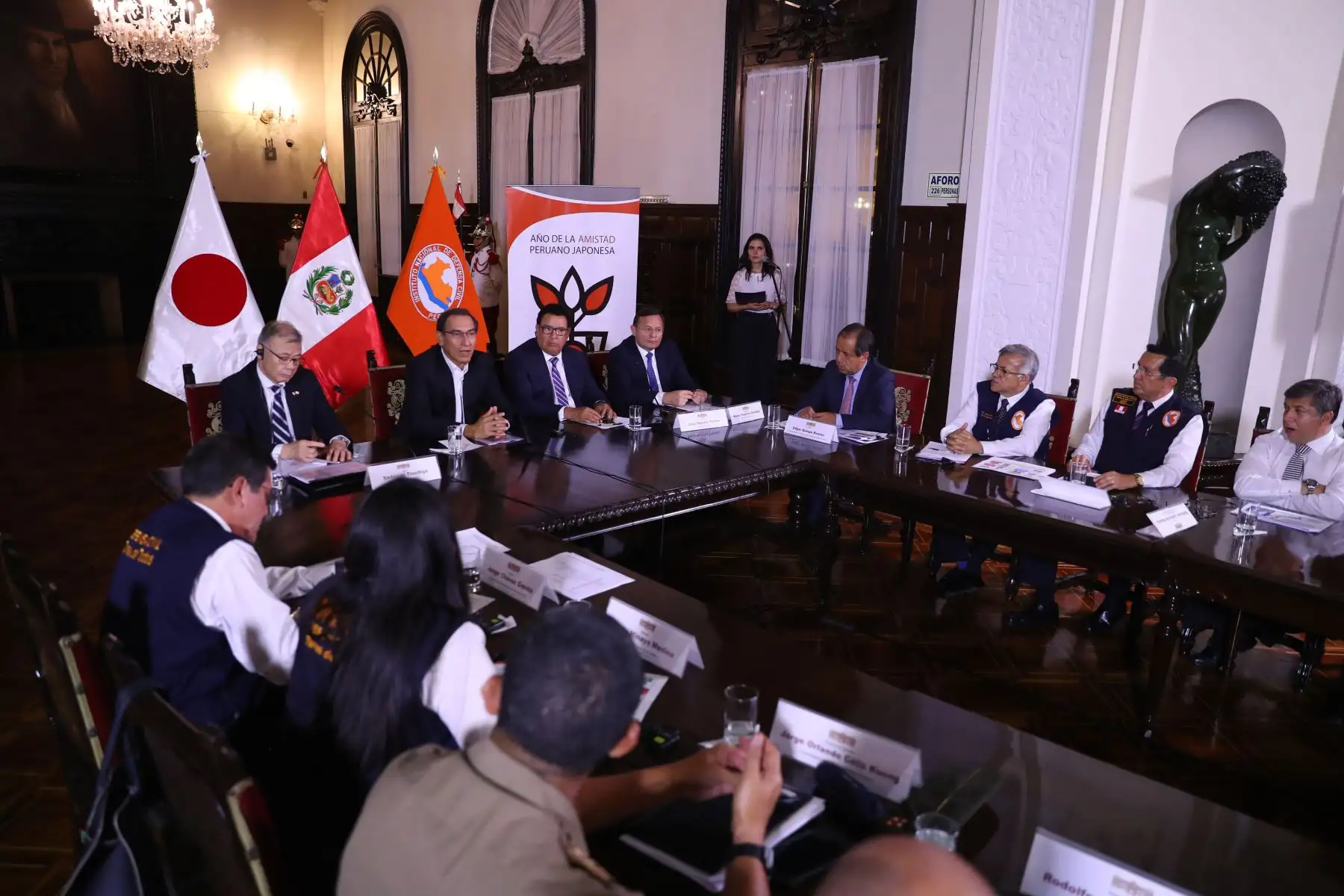 Jefe de Estado participó en Encuentro Sobre Gestión de Desastres Naturales y Alerta Temprana en Palacio de Gobierno. Foto: ANDINA/Prensa Presidencia