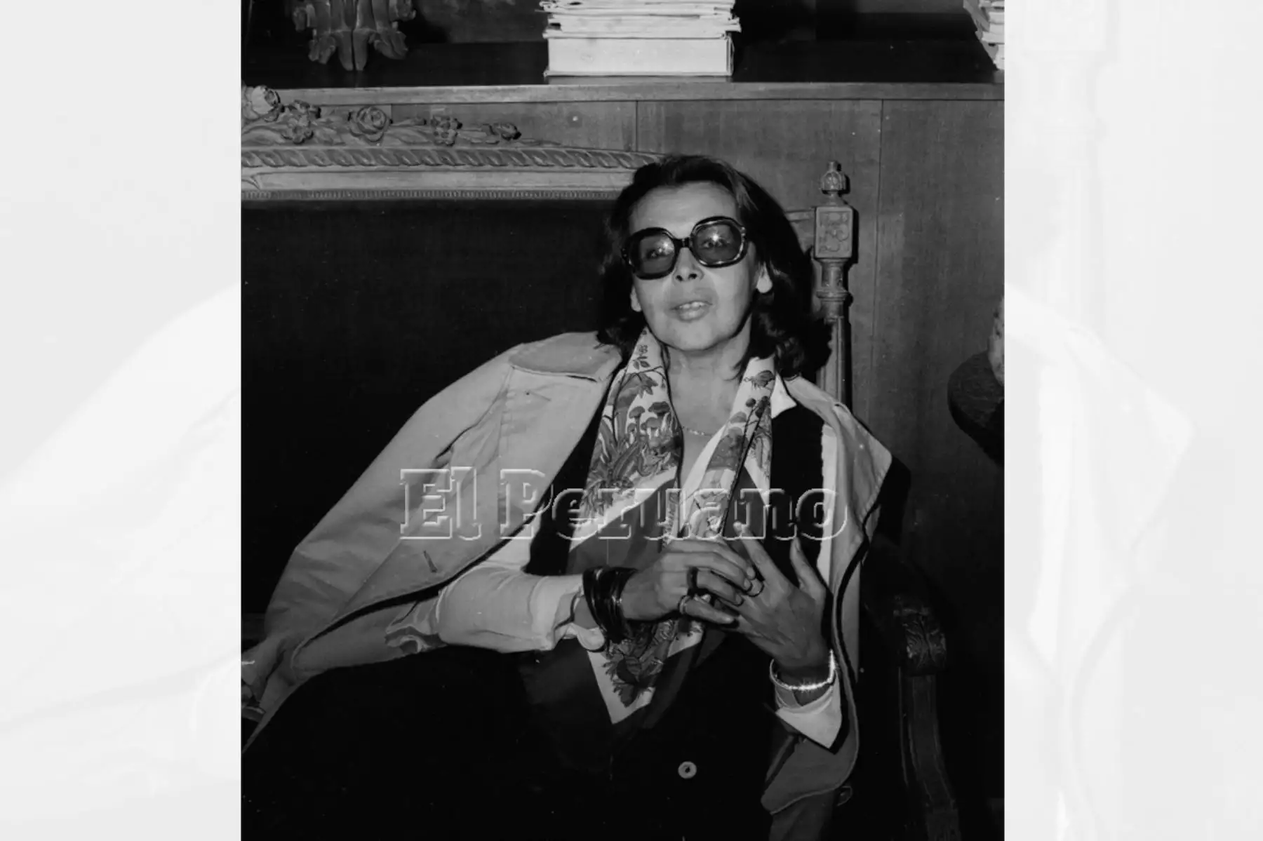 Lima - 10 junio 1975. Entrevista a la poeta Blanca Varela para suplemento Mundial de La Crónica. Foto: Archivo diario El Peruano