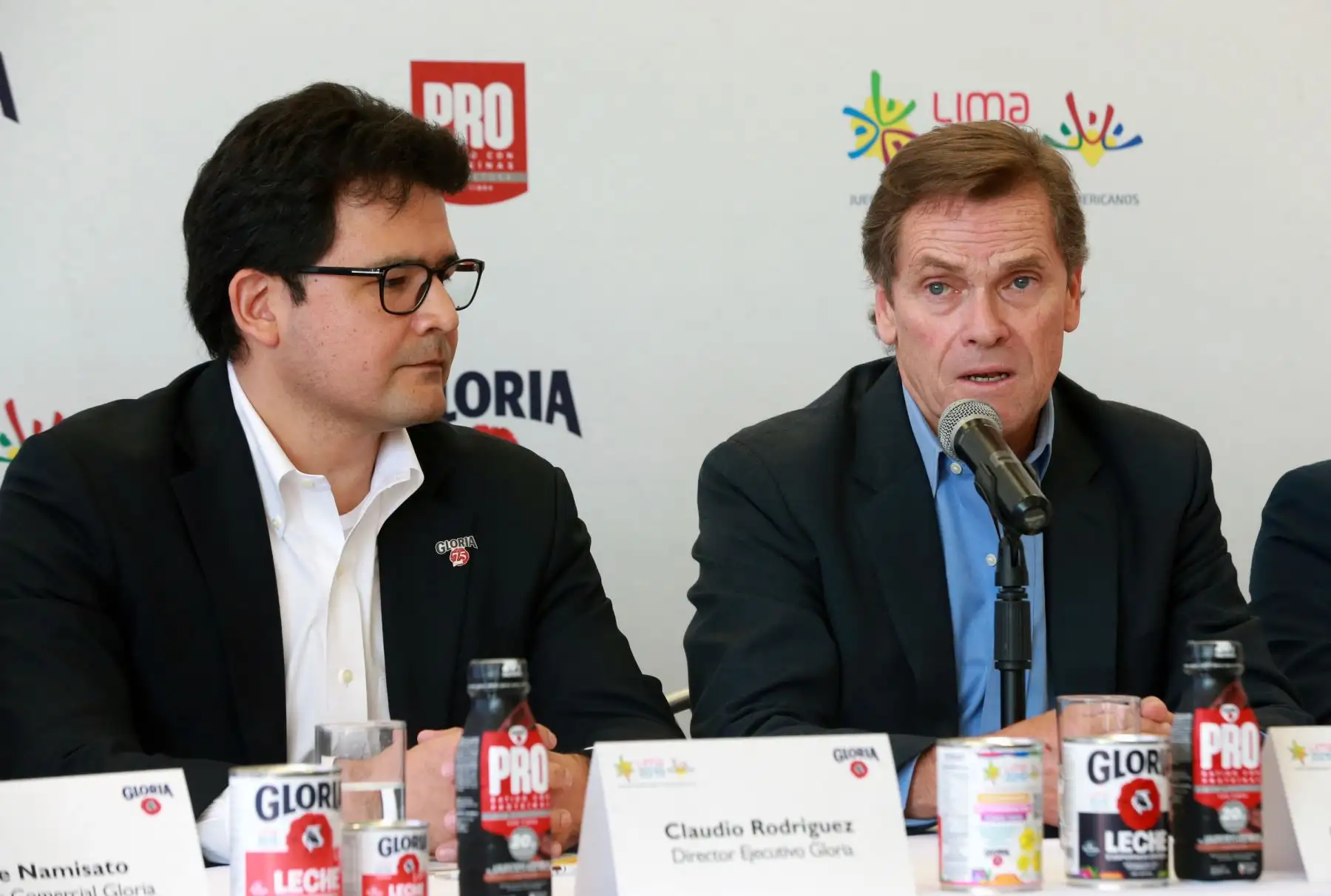 En conferencia de prensa se anuncia a Gloria como nuevo patrocinador de  los Juegos  Panamericanos y Parapanamericanos Lima 2109. Foto: ANDINA/Norman Córdova