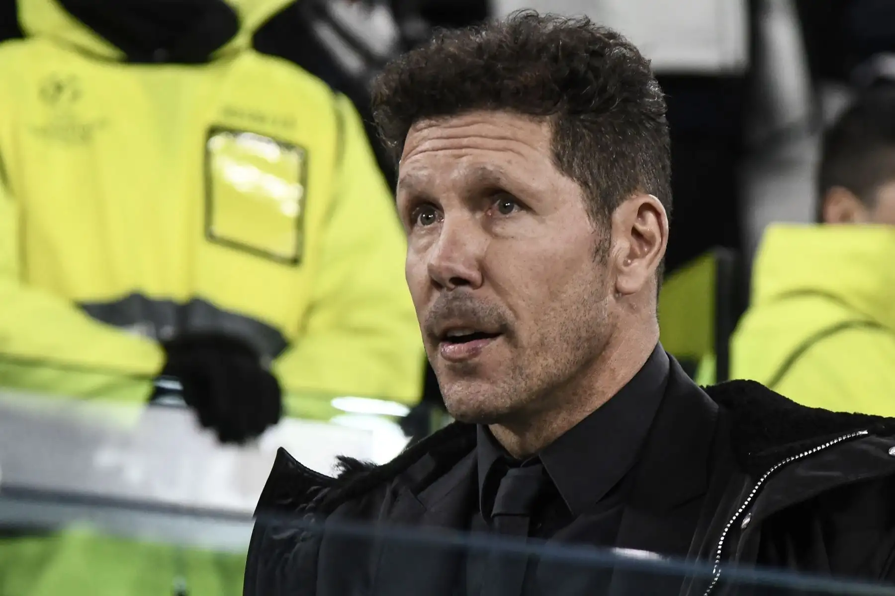El entrenador argentino del Atlético de Madrid, Diego Simeone, asiste a la UEFA Champions League. AFP