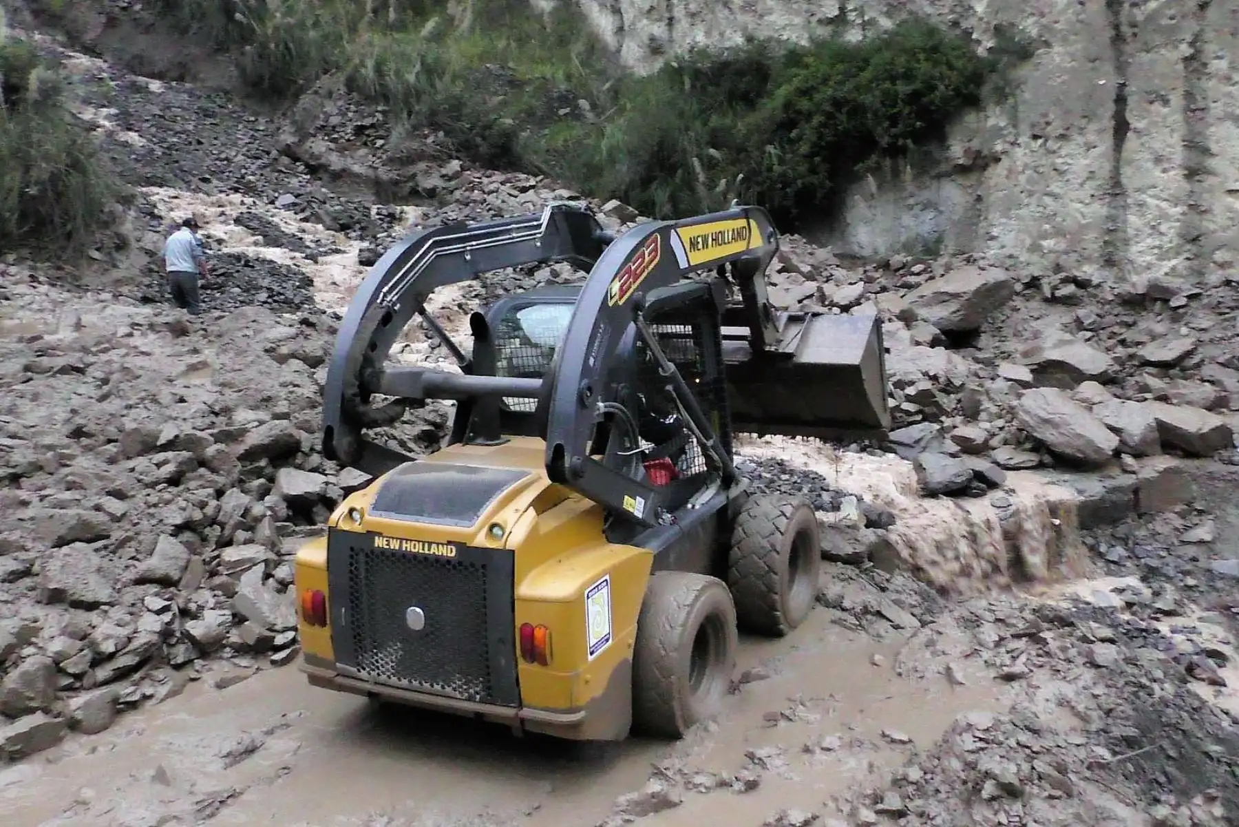 El distrito de Conchucos, en Áncash, fue el más afectado por la caída de un huaico a causa de las lluvias intensas. ANDINA