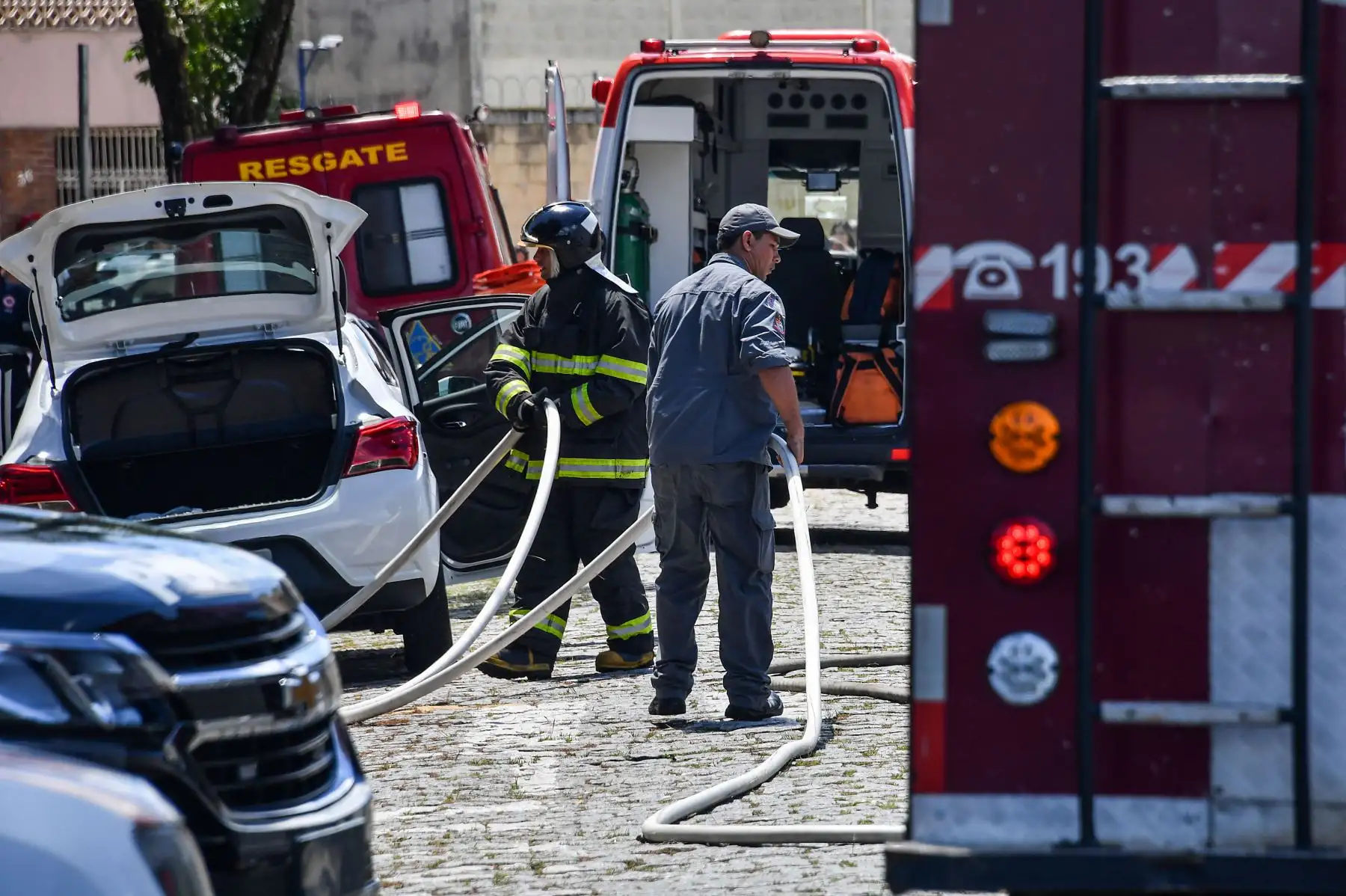 Exteriores de una escuela tras un tiroteo en Sao Paulo, Brasil. Foto: EFE