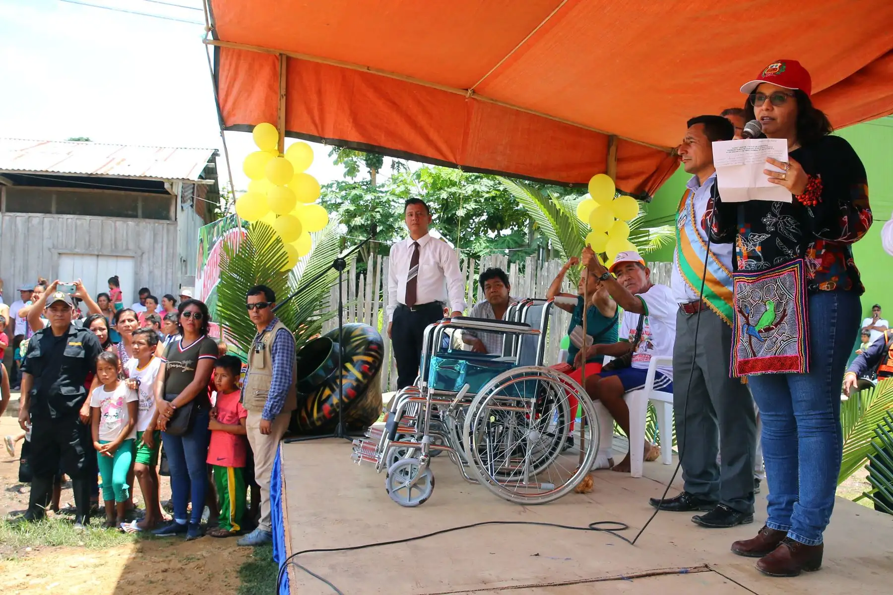 Primera dama  Maribel Díaz participa en acción cívica multisectorial en el distrito de Pampa Hermosa, Loreto.
Foto: ANDINA/Prensa Presidencia