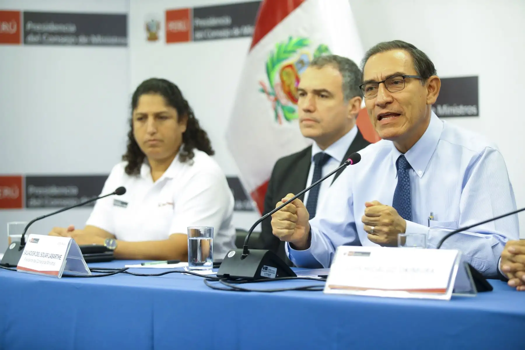 El presidente Martin Vizcarra dio a conocer los importantes acuerdos alcanzados con los alcaldes de Madre de Dios, al termino del Muni Ejecutivo. Foto: ANDINA/Prensa Presidencia