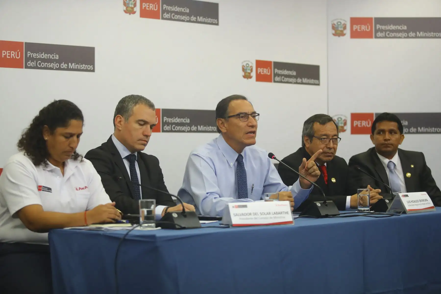 El presidente Martin Vizcarra dio a conocer los importantes acuerdos alcanzados con los alcaldes de Madre de Dios, al termino del Muni Ejecutivo. Foto: ANDINA/Prensa Presidencia