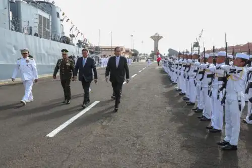 Presidente Martín Vizcarra participa en ceremonia de zarpe del BAP Unión.