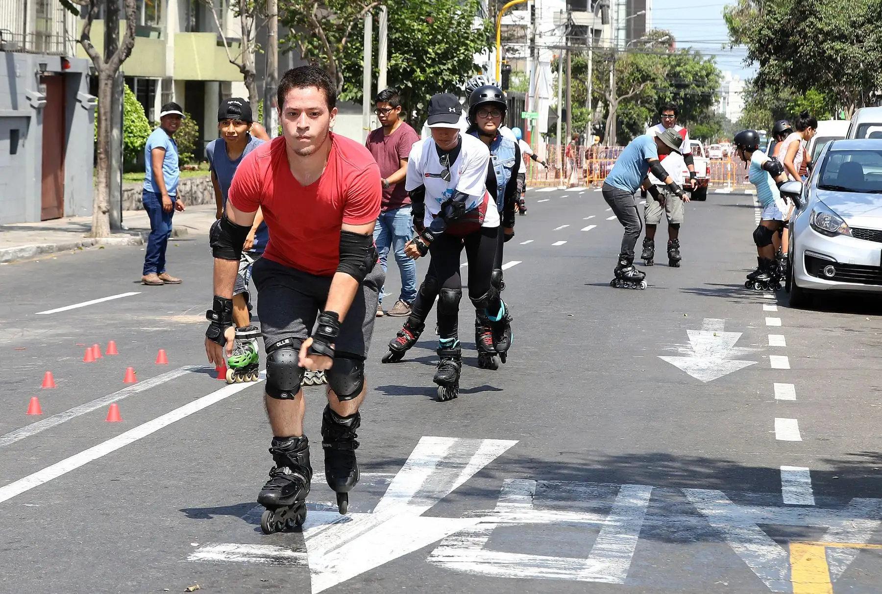 Bicleteada en la av Arequipa  Foto: ANDINA/Norman Córdova