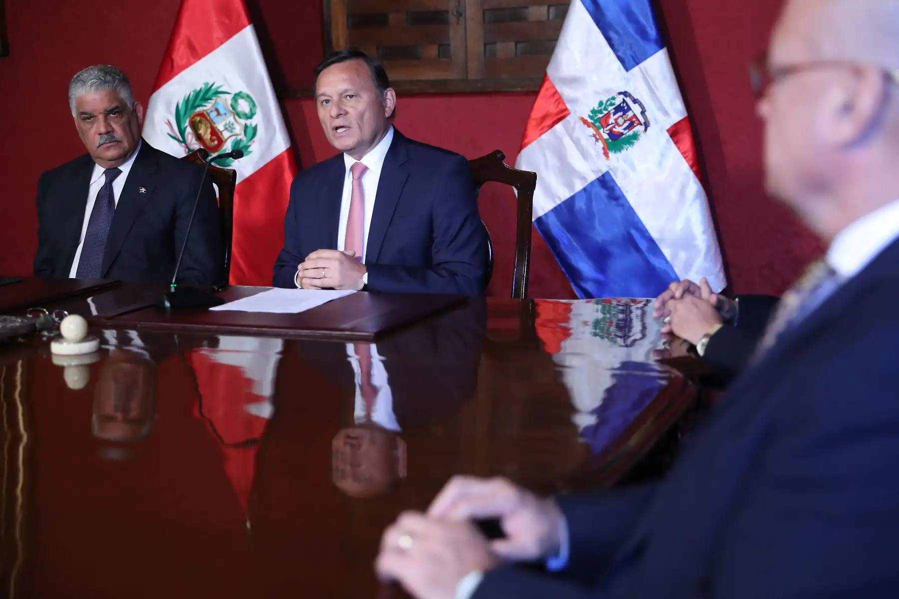 Los Cancilleres de Perú y República Dominicana, suscriben importantes acuerdos en materia de extradición, servicios aéreos y de cooperación en gestión de riesgo de desastres. Foto: ANDINA/Melina Mejía