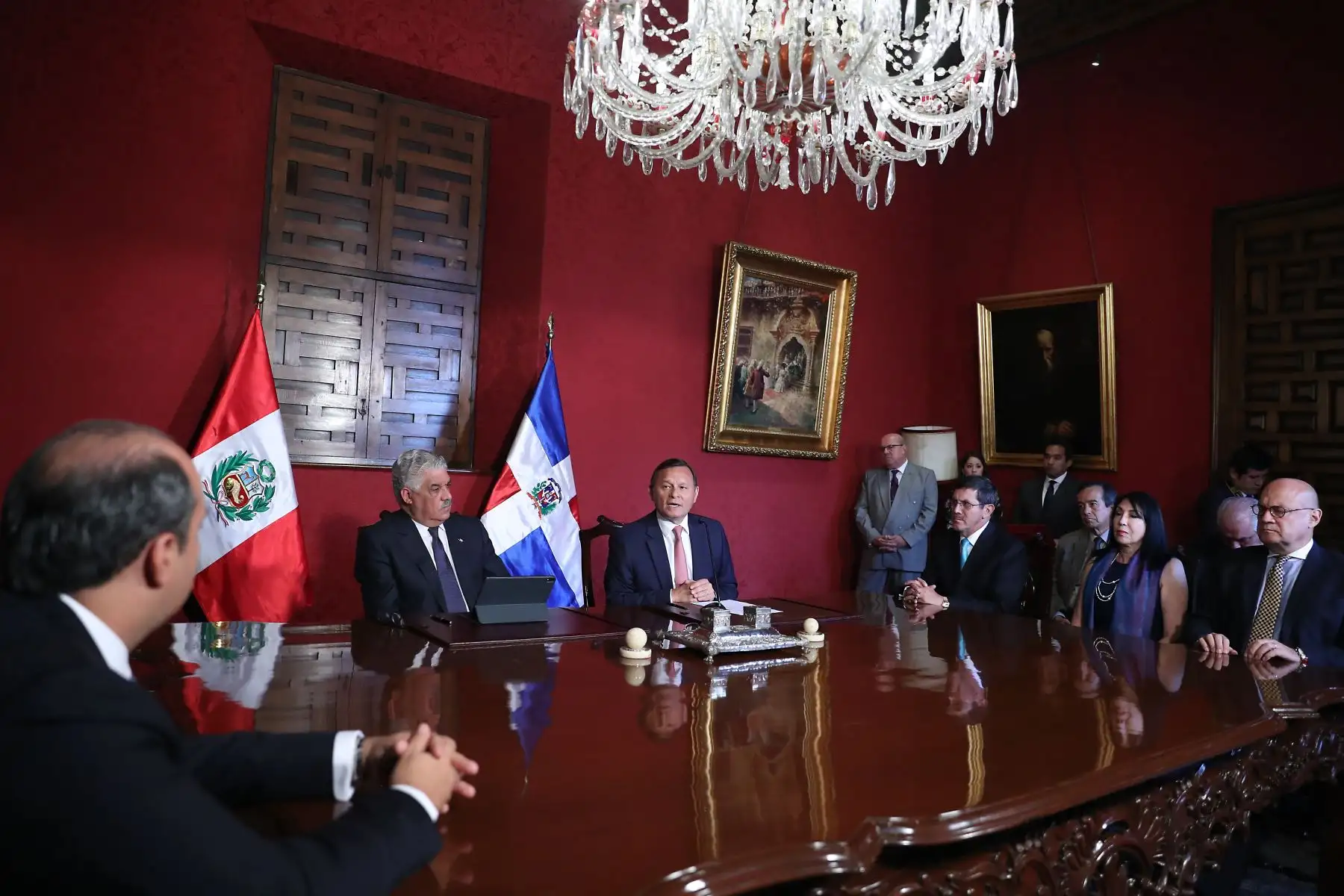 Los Cancilleres de Perú y República Dominicana, suscriben importantes acuerdos en materia de extradición, servicios aéreos y de cooperación en gestión de riesgo de desastres. Foto: ANDINA/Melina Mejía