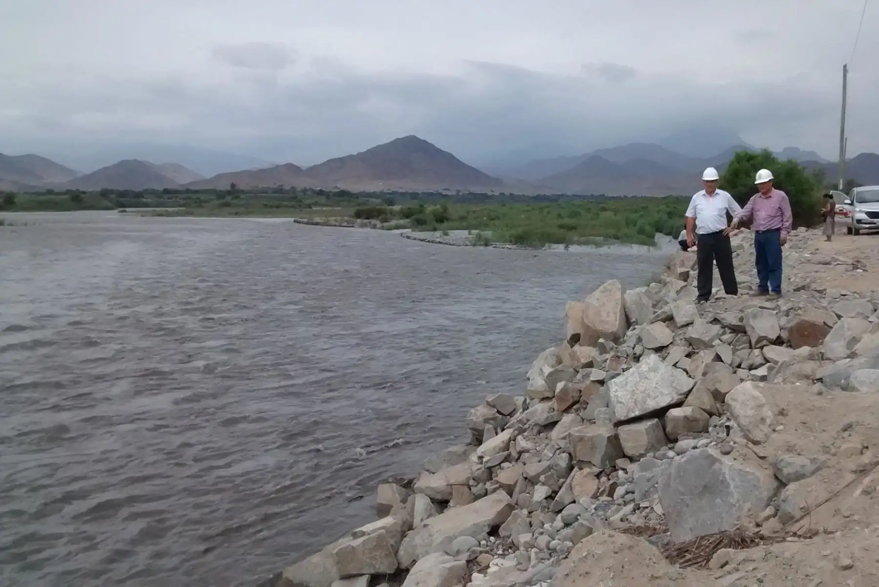 El caudal del Santa, el río principal de Áncash, alcanzó este mediodía los 396.5 metros cúbicos por segundo. Foto: ANDINA/Gonzalo Horna