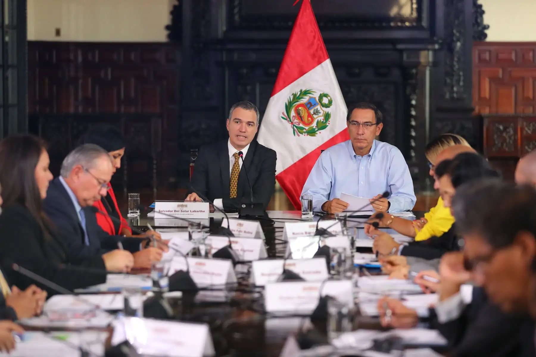 Presidente de la República,Martín Vizcarra participa de la II Sesión del Comité para la Agenda Digital al Bicentenario, en Palacio de Gobierno.Foto: ANDINA/Prensa Presidencia