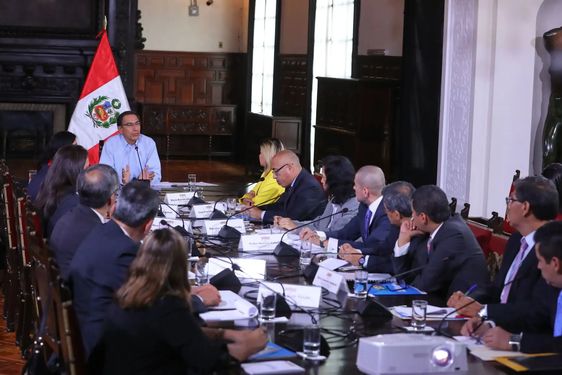 Presidente de la República,Martín Vizcarra participa de la II Sesión del Comité para la Agenda Digital al Bicentenario, en Palacio de Gobierno.Foto: ANDINA/Prensa Presidencia