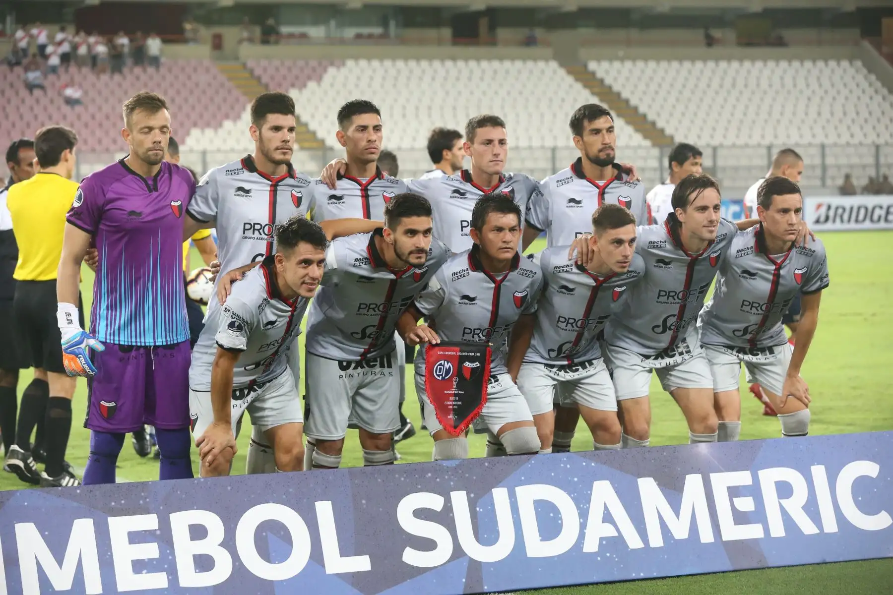 Deportivo Municipal perdió 3-0 frente al Atlético Colón de Santa Fe,en el  partido de ida por la primera fase de la Copa Sudamericana 2019, en el estadio nacional.Foto.ANDINA/ Jhony Laurente