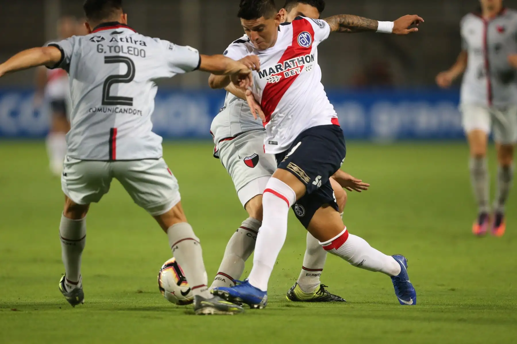 Deportivo Municipal perdió 3-0 frente al Atlético Colón de Santa Fe,en el  partido de ida por la primera fase de la Copa Sudamericana 2019, en el estadio nacional.Foto.ANDINA/ Jhony Laurente