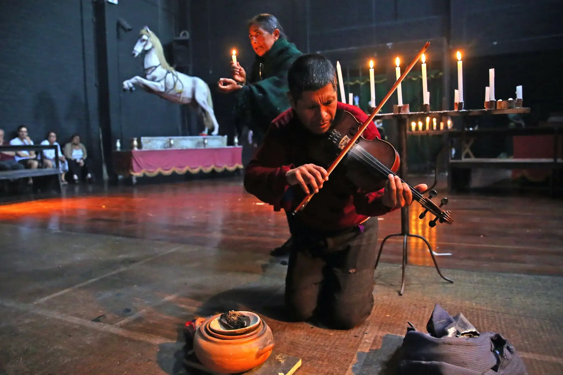 Ensayo de la obra "Santiago" del grupo teatral Yuyachkani. Foto: ANDINA/Vidal Tarqui