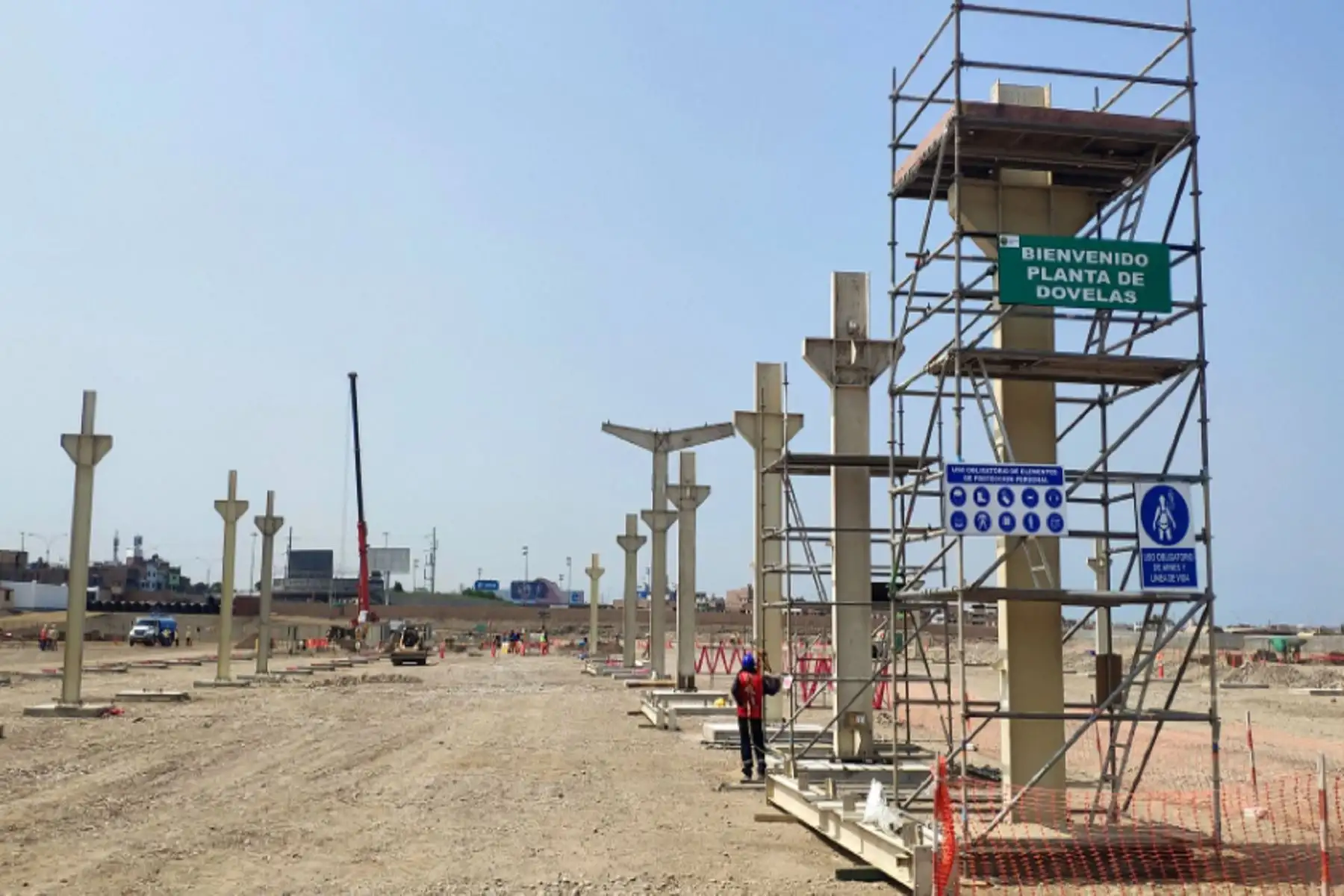 Obras para la construcción de la línea 2 del Metro de Lima. ANDINA/Prensa Presidencia