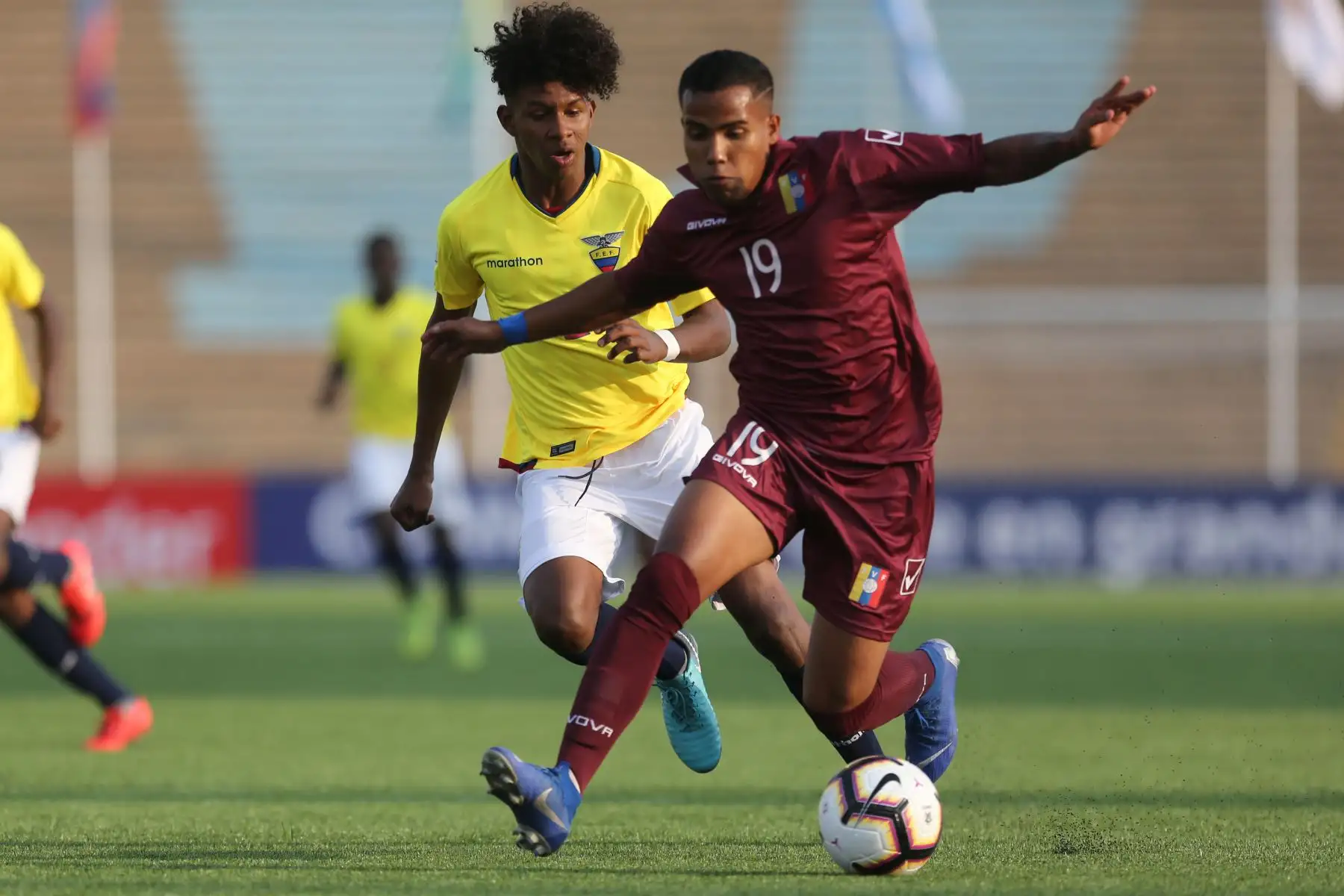 Partido entre Ecuador vs Venezuela, del Grupo A del Campeonato Sudamericano Sub 17, en el estadio de la UNMSM. Foto: ANDINA/ Jhony Laurente