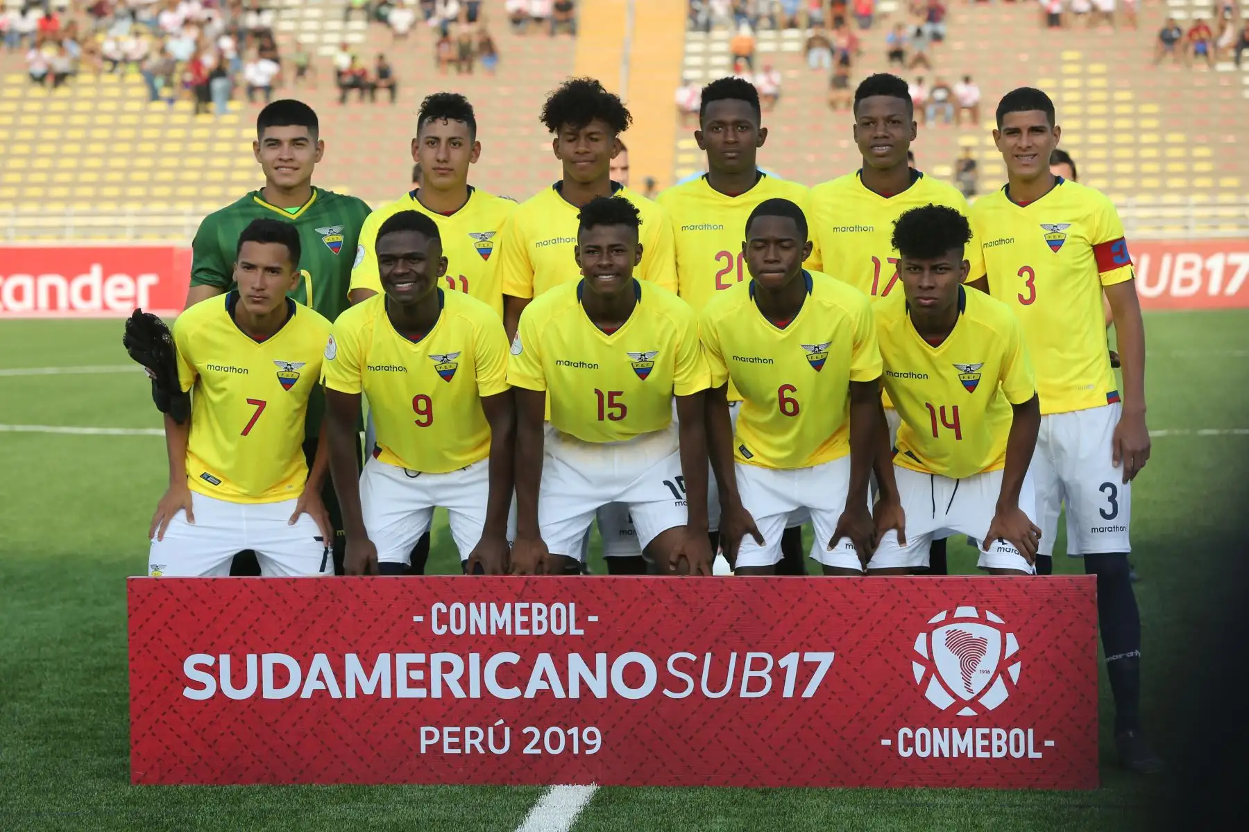 Partido entre Ecuador vs Venezuela, del Grupo A del Campeonato Sudamericano Sub 17, en el estadio de la UNMSM. Foto: ANDINA/ Jhony Laurente