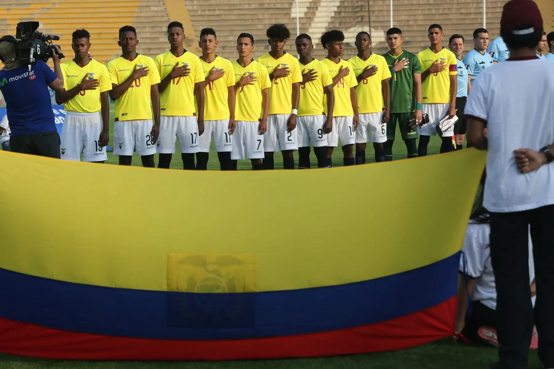 Partido entre Ecuador vs Venezuela, del Grupo A del Campeonato Sudamericano Sub 17, en el estadio de la UNMSM. Foto: ANDINA/ Jhony Laurente