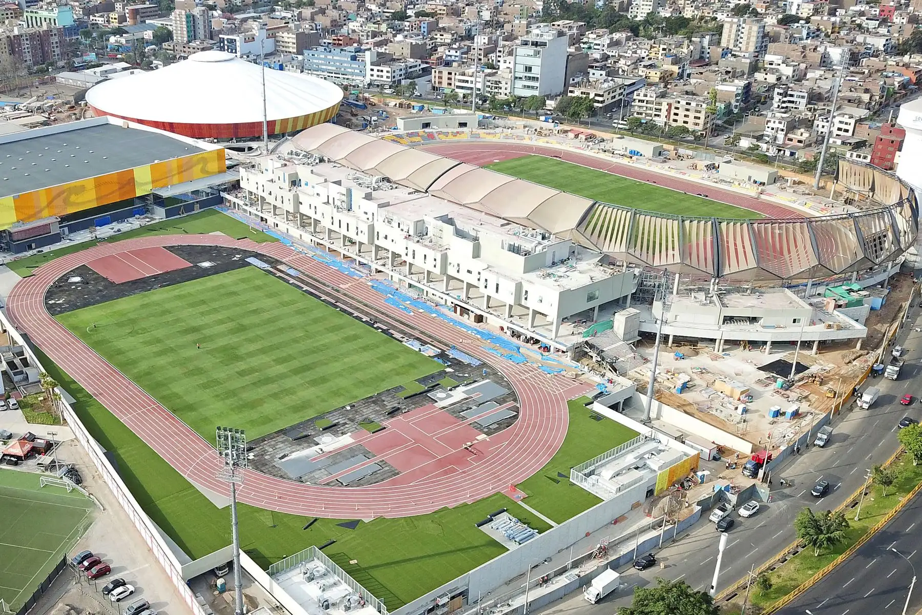 Avance de obras de Lima 2019 en la VIDENA, Volodromo en Primer Plano. Foto: ANDINA/Difusión
