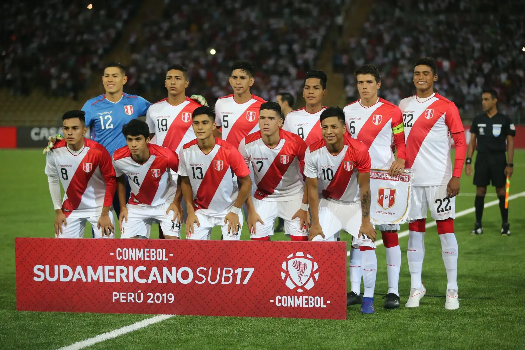 Partido entre Perú vs Chile, del Grupo A del Campeonato Sudamericano Sub 17, en el estadio de la UNMSM. Foto: ANDINA/ Jhony Laurente