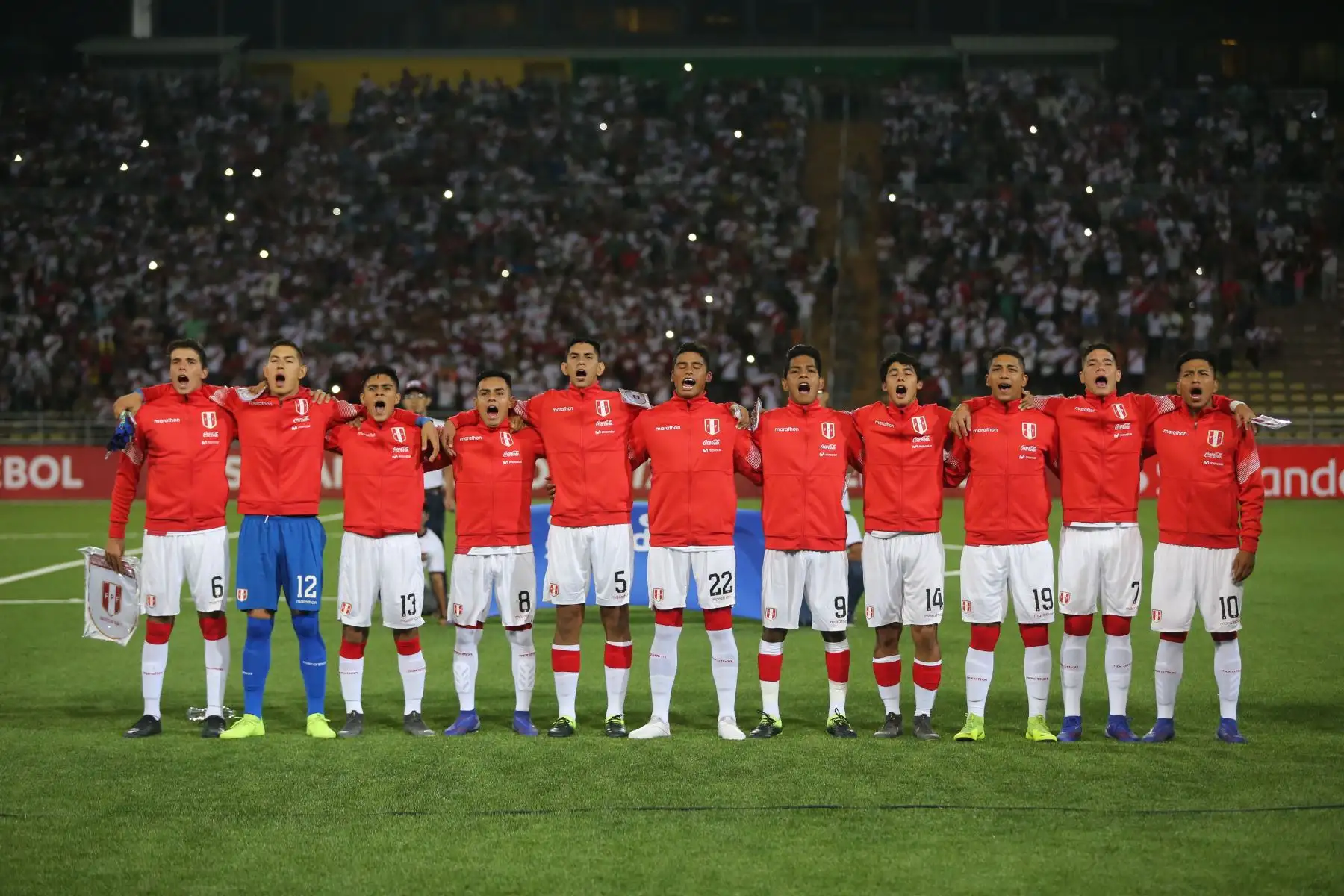 Partido entre Perú vs Chile, del Grupo A del Campeonato Sudamericano Sub 17, en el estadio de la UNMSM. Foto: ANDINA/ Jhony Laurente