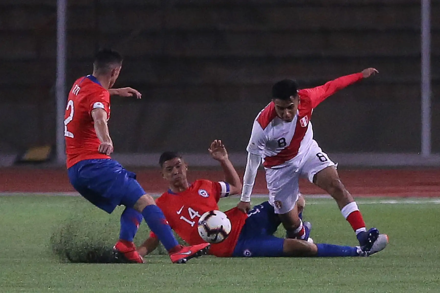 Partido entre Perú vs Chile, del Grupo A del Campeonato Sudamericano Sub 17, en el estadio de la UNMSM. Foto: ANDINA/ Jhony Laurente