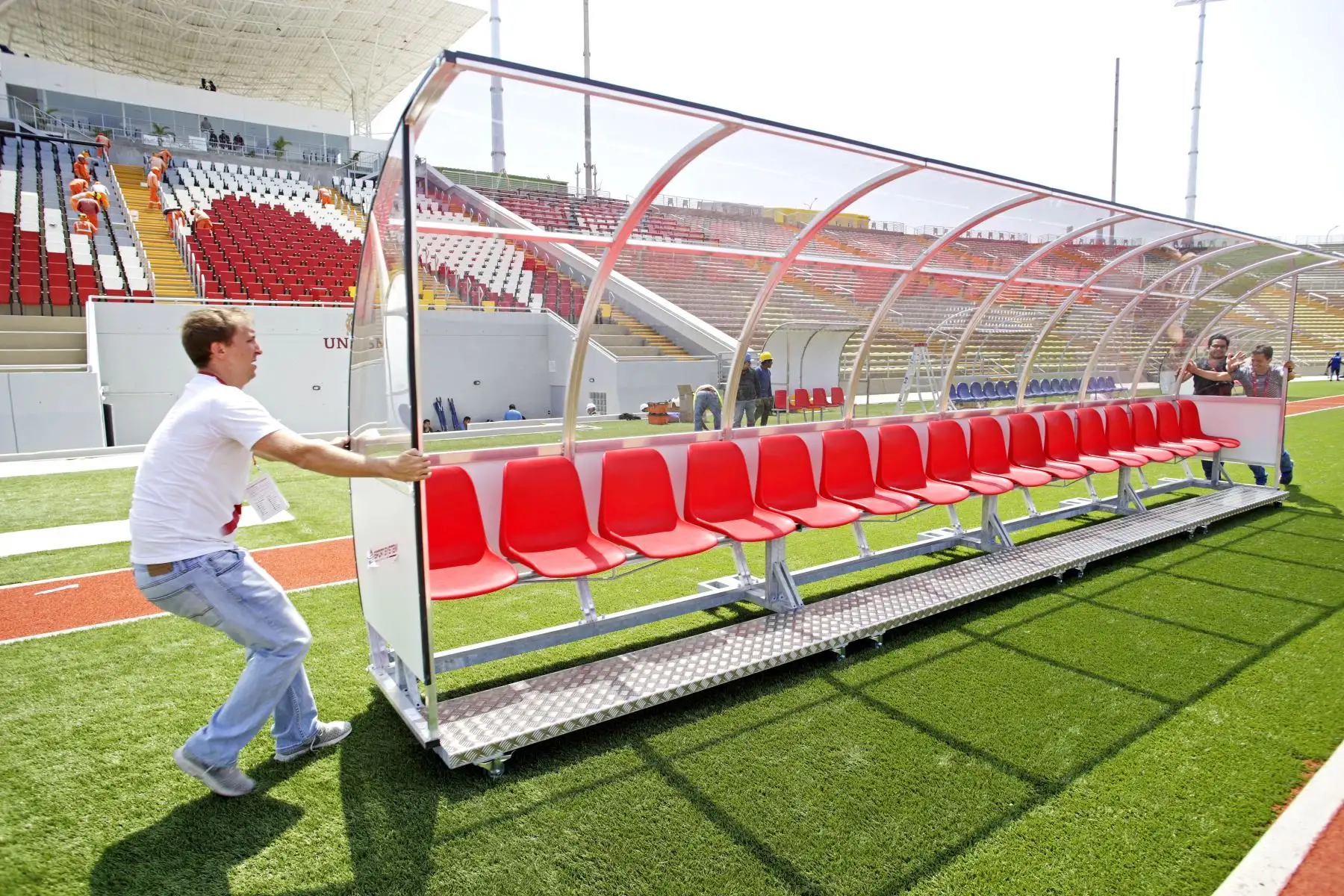 El estadio de fútbol de la Universidad Nacional Mayor de San Marcos luce renovado para los Juegos Panamericanos Lima 2019.Foto: ANDINA/Difusión