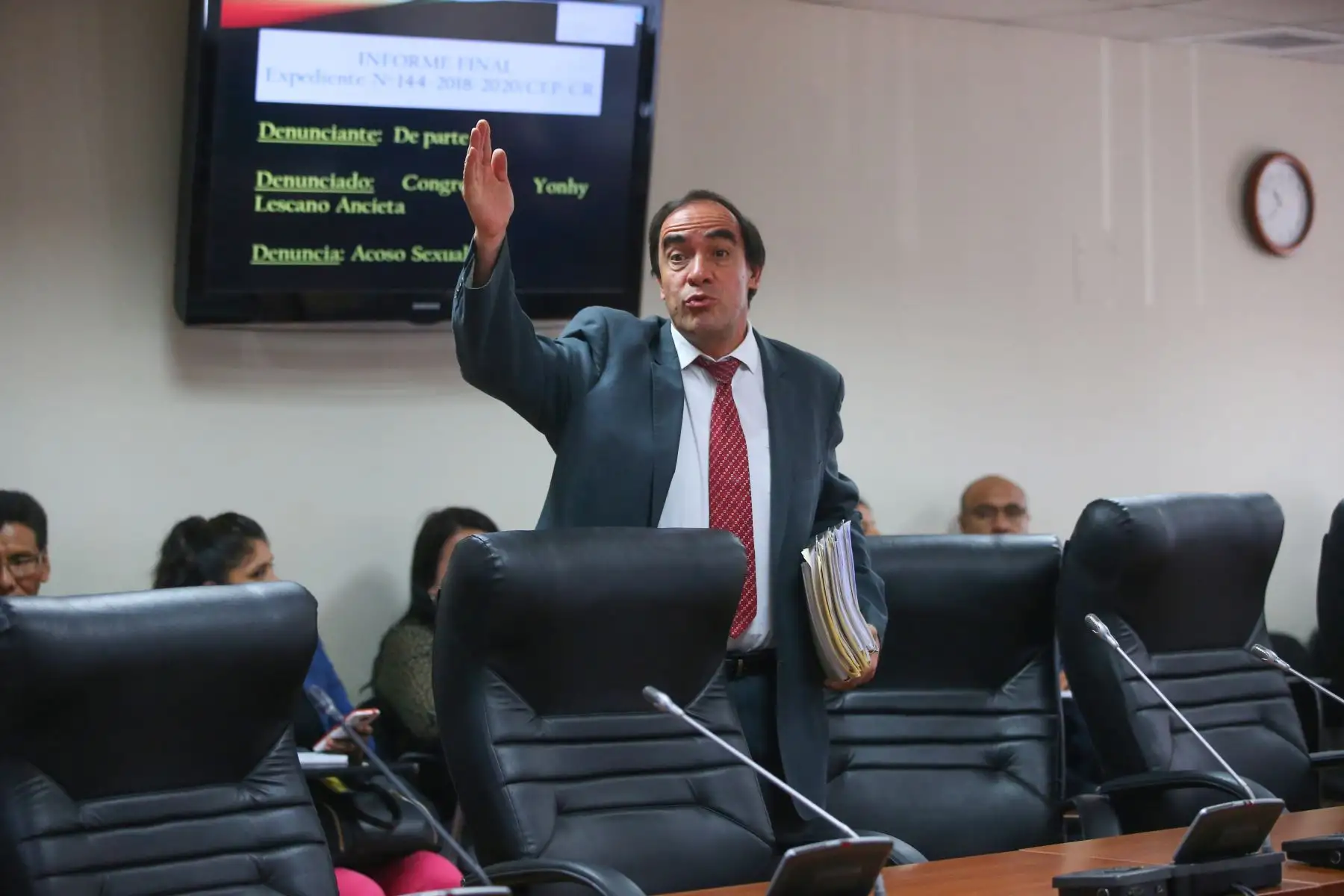 Comisión de Ética debate informe que recomienda suspender a Lescano por 120 días. Foto: ANDINA/ Vidal Tarqui