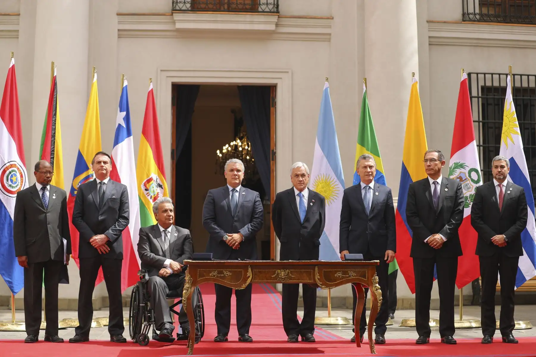 Jefe de Estado, Martín Vizcarra participa en la Declaración Presidencial sobre la Renovación y el Fortalecimiento de la Integración de América del Sur.Foto Andina: Presidencia