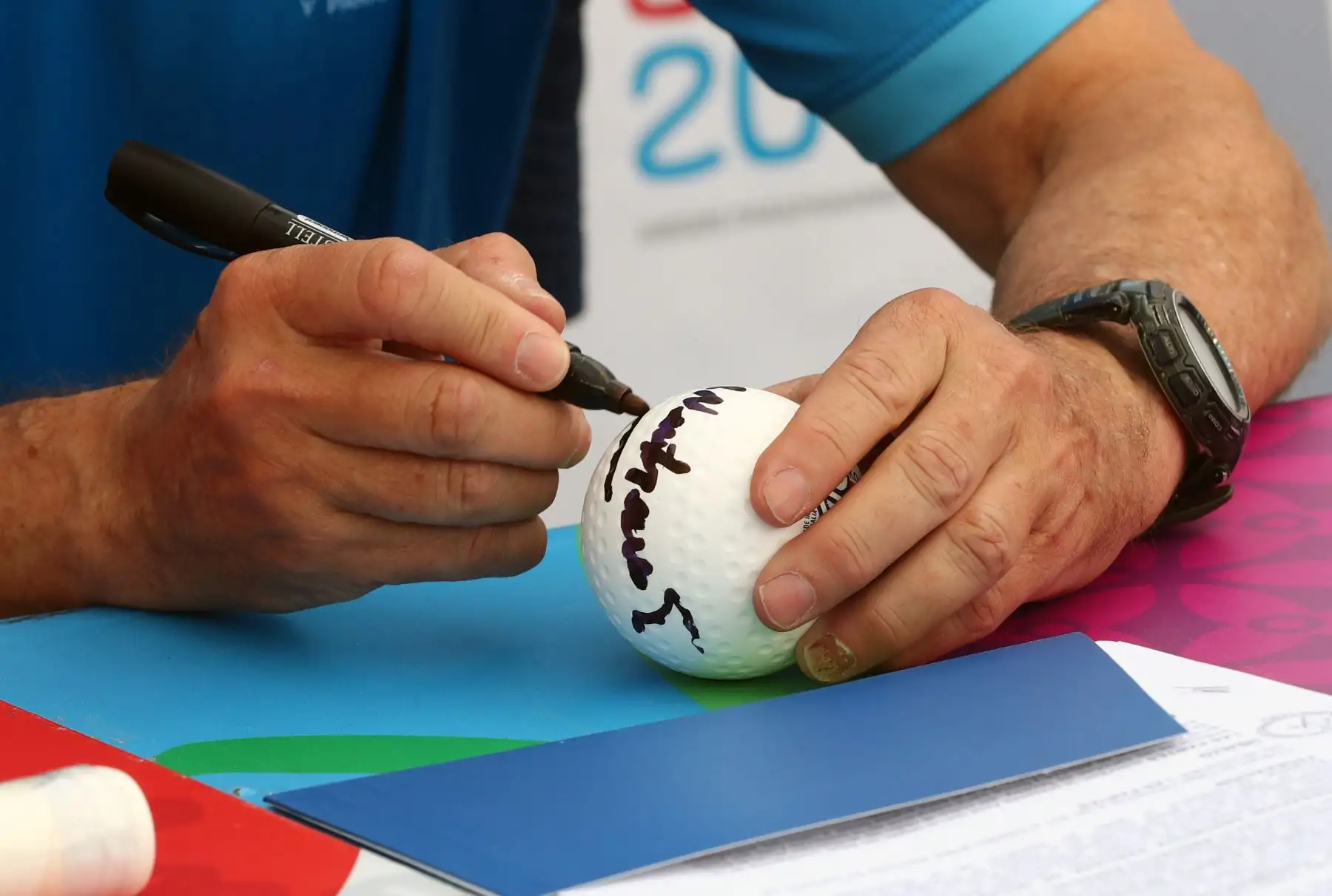 El Comité Organizador de los XVIII Juegos Panamericanos Lima 2019 hace la entrega oficial del campo de juego de Hockey sobre césped en el Complejo Deportivo María del Triunfo. Foto: ANDINA/Norman Córdova