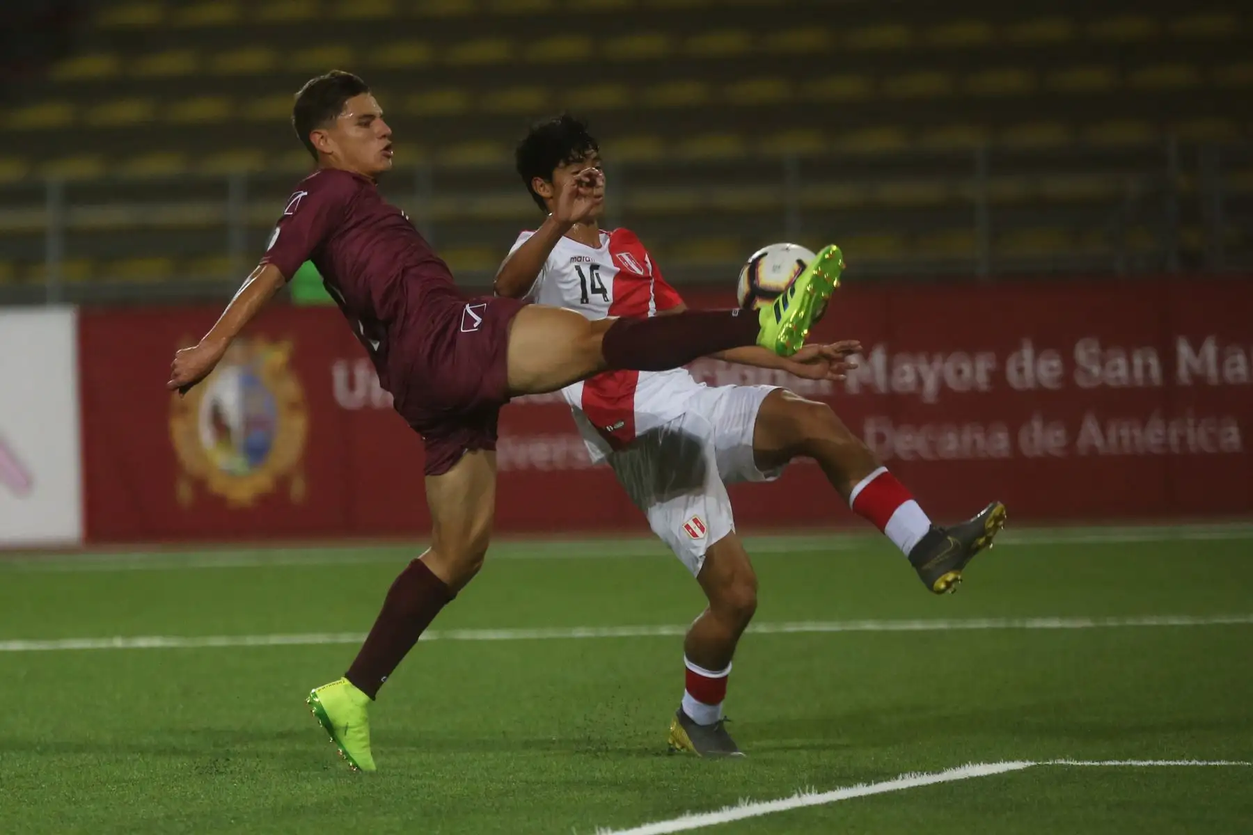 Perú empató sin goles con Venezuela por el Campeonato Sudamericano Sub-17, en el estadio UNMSM.Foto: ANDINA/Jhony Laurente