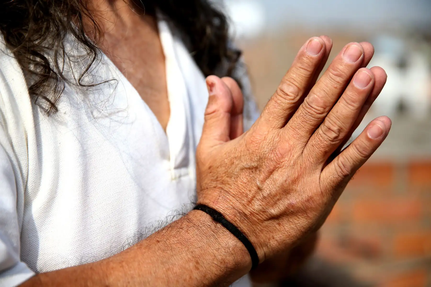 Nuestro Cristo Cholo siempre invoca a Dios al saludar y al despedirse "Que Dios te bendiga", nos encomienda. Foto: ANDINA/Luis Iparraguirre