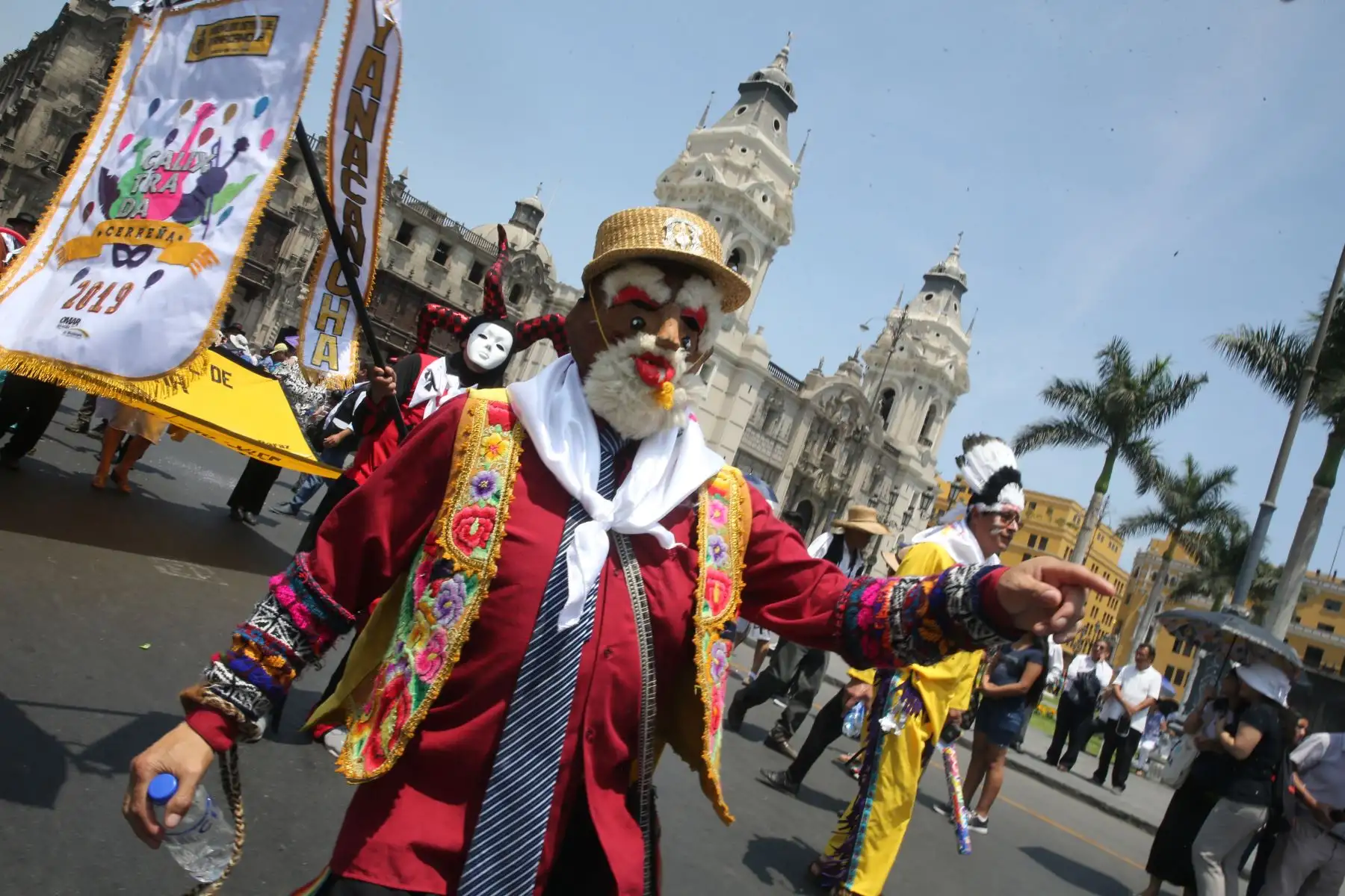 Lanzamiento de la 130ª Calixtrada Cerreña, en la plaza de armas  de Lima.Foto: ANDINA/Jhony Laurente