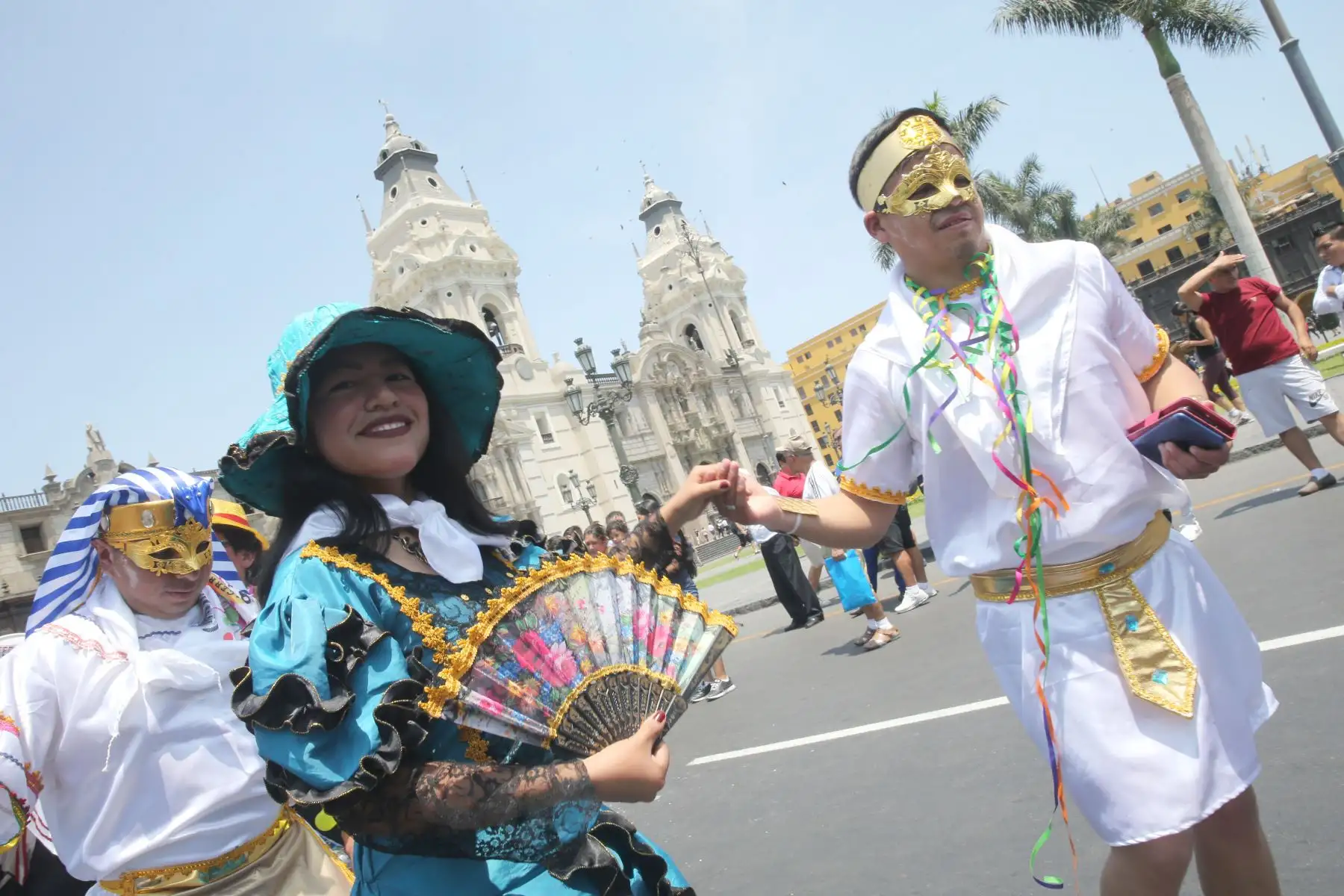 Lanzamiento de la 130ª Calixtrada Cerreña, en la plaza de armas  de Lima.Foto: ANDINA/Jhony Laurente