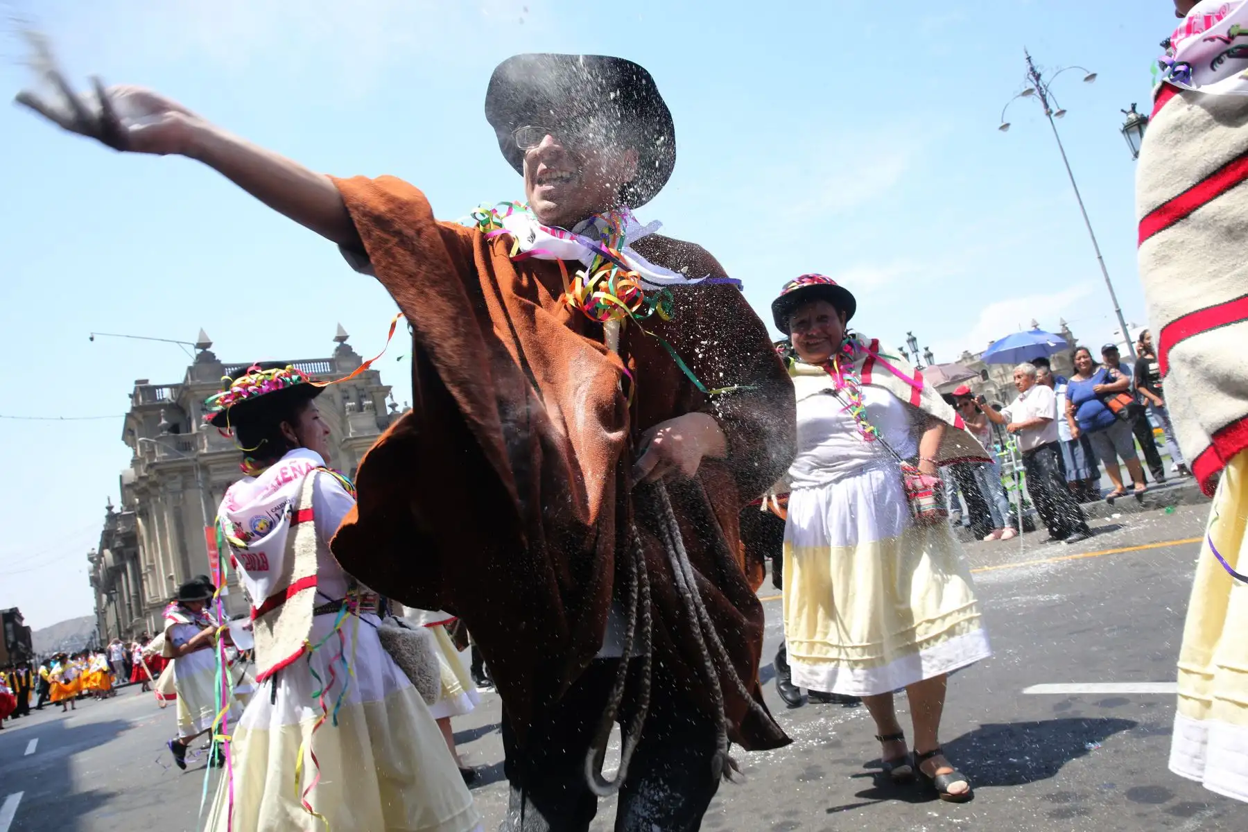 Lanzamiento de la 130ª Calixtrada Cerreña, en la plaza de armas  de Lima.Foto: ANDINA/Jhony Laurente